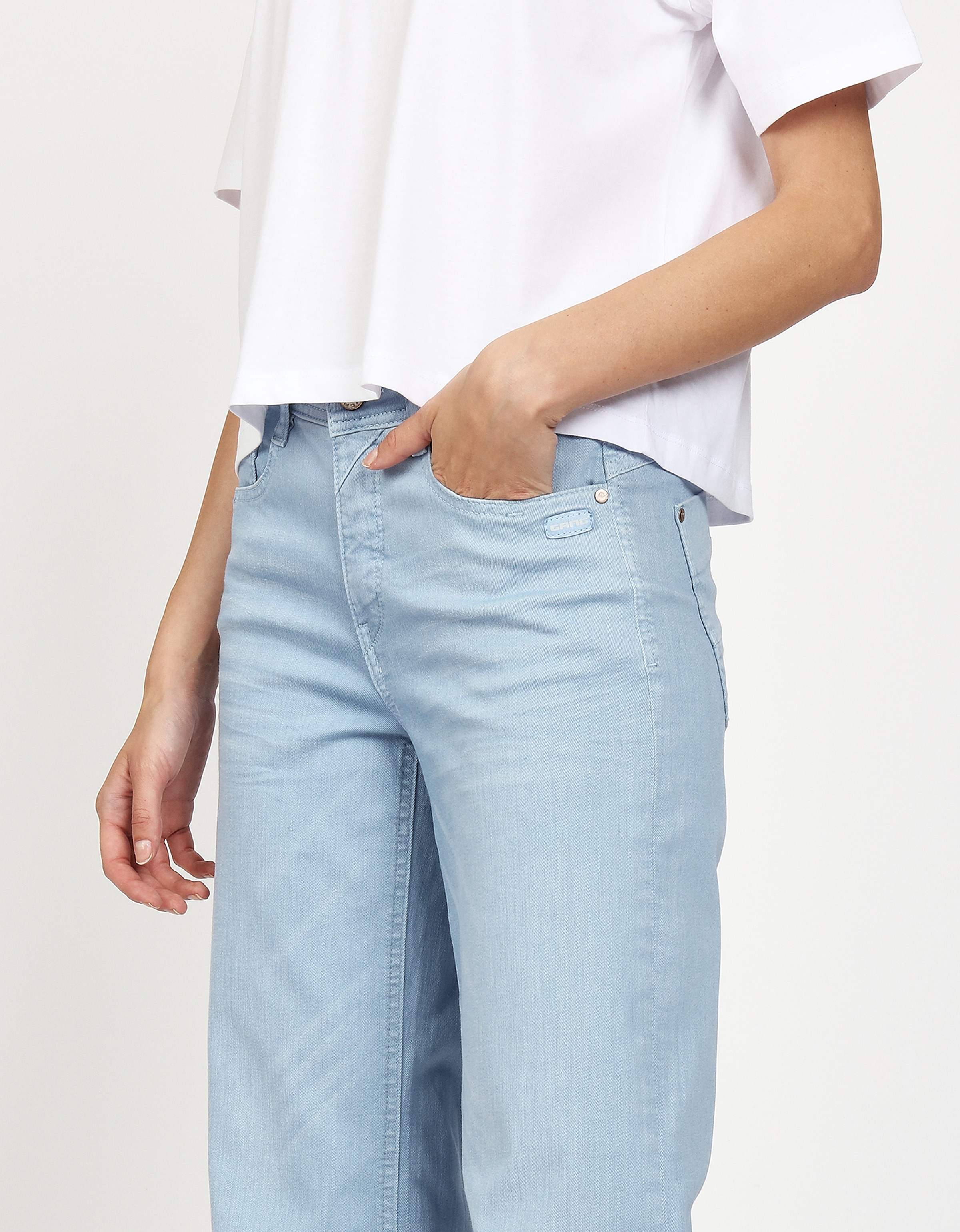 GANG Weite Jeans »94AMELIE WIDE« mit geradem Beinverlauf, weicher Denim