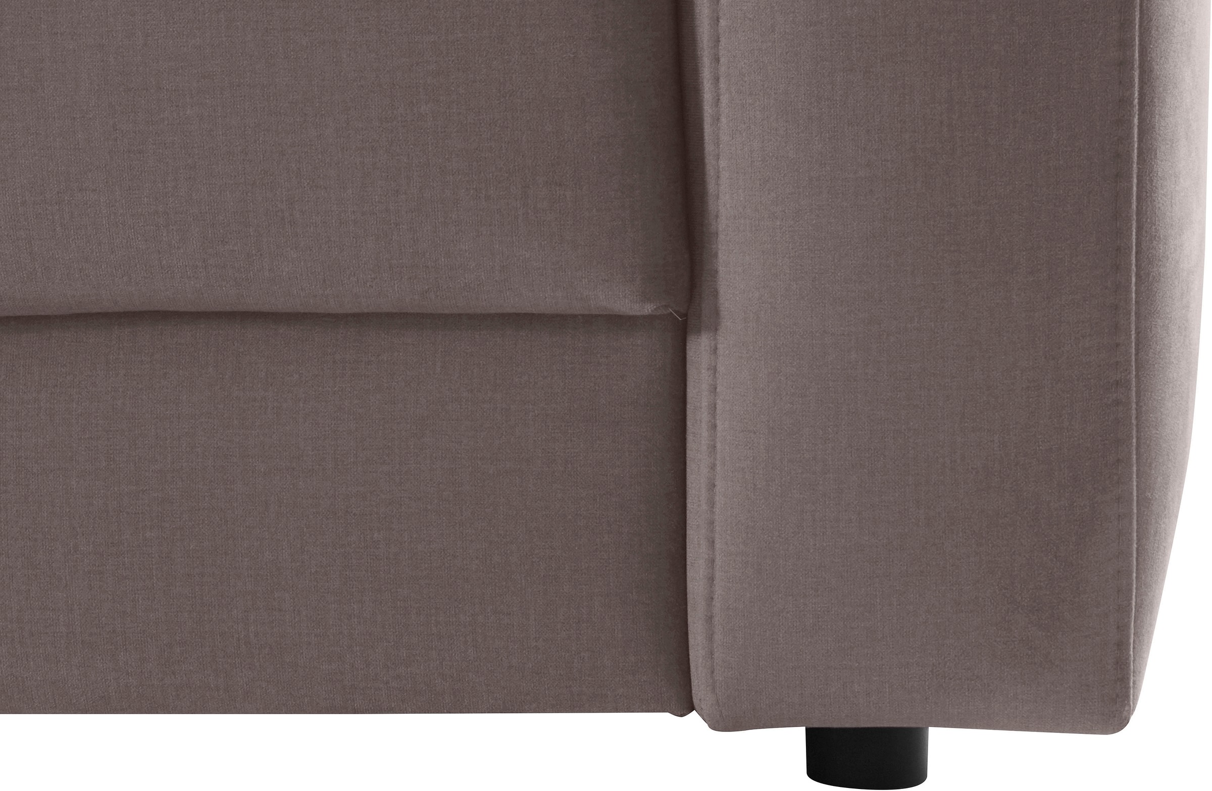 Places of Style Ecksofa »Bloomfield, L-Form«, extra tiefe Sitzfläche, wahlweise mit Sitztiefenverstellung