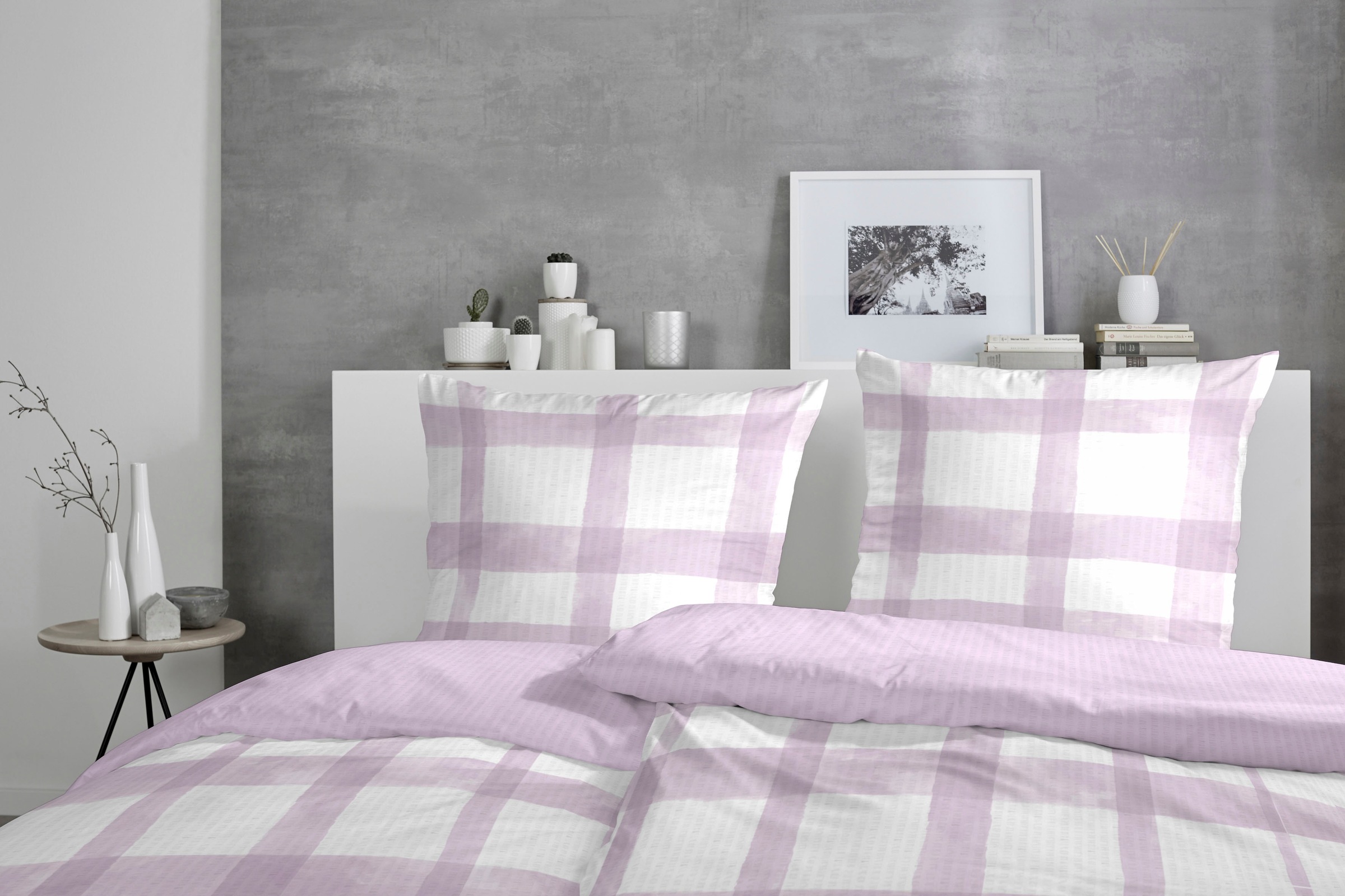 Primera Wendebettwäsche "Soft-Seersucker Bettwäsche Karo" 2 Stk. im moderne günstig online kaufen