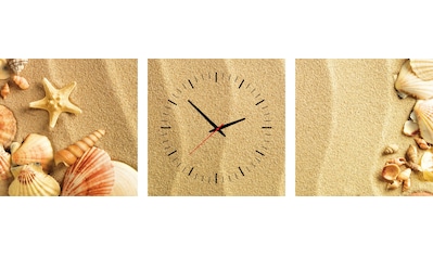 Conni Oberkircher´s Bild mit Uhr »Secrets of the Sea - Muscheln im Sand«, Strand,... kaufen