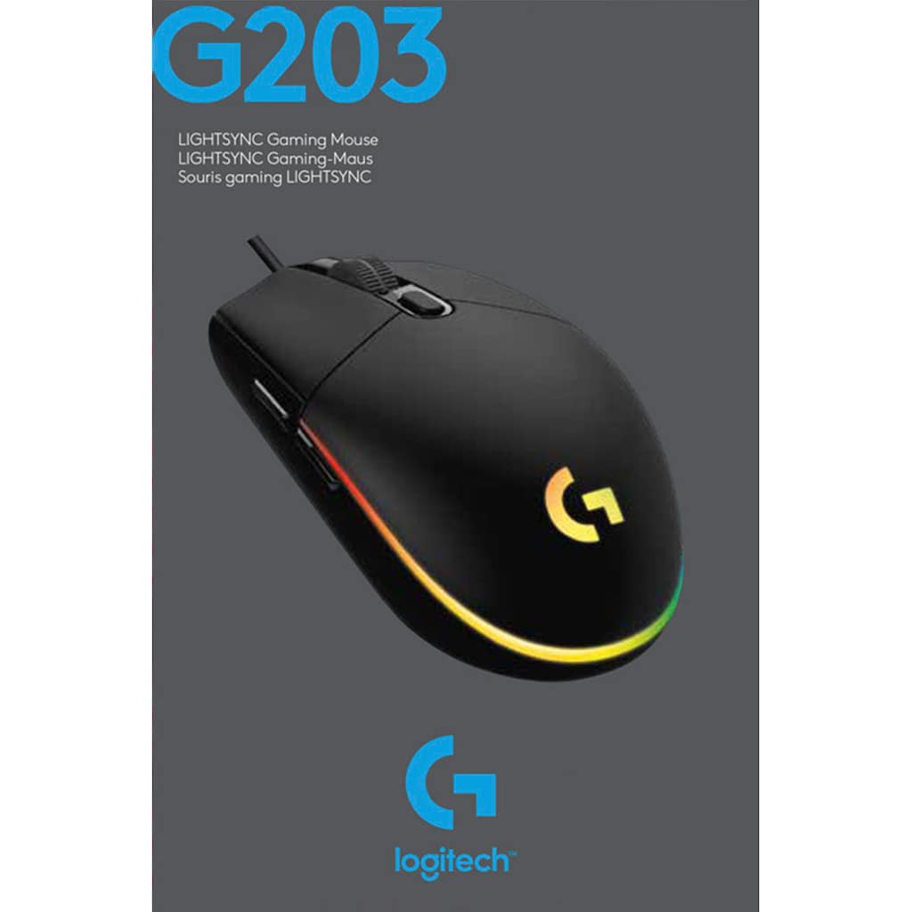 Logitech Gaming-Maus »G203 LIGHTSYNC«, kabelgebunden, 1 MHz