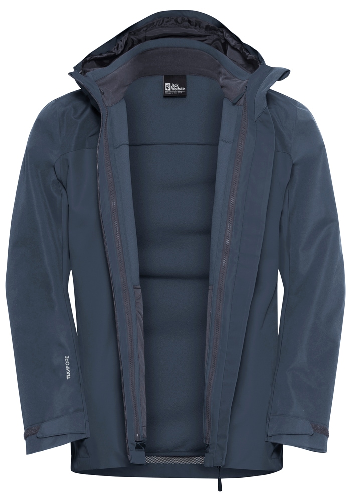 Jack Wolfskin 3-in-1-Funktionsjacke »MOONRISE 3IN1 JKT W«, mit Kapuze, 3in1, atmungsaktiv, Übergangsjacke