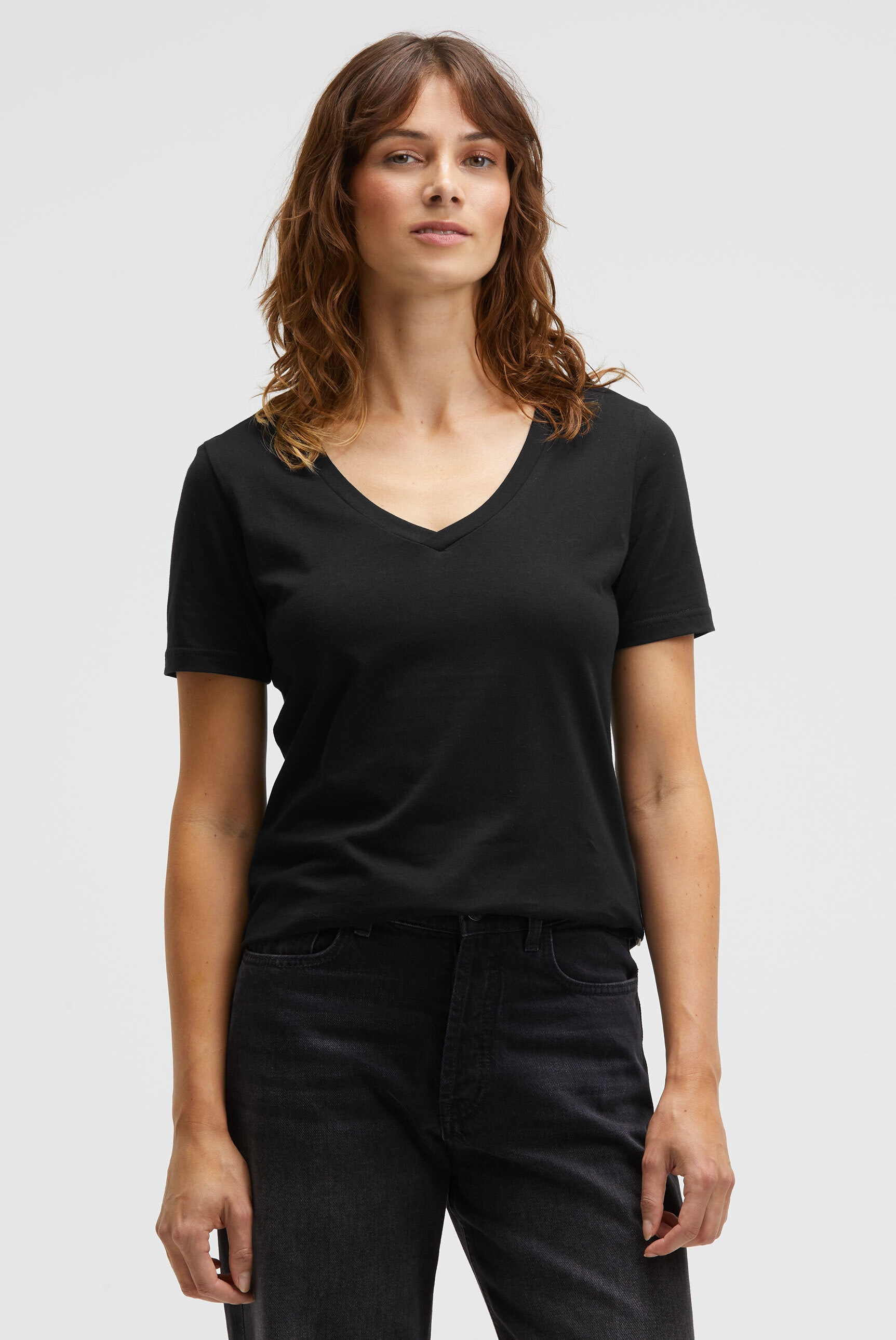 SENSES.THE LABEL V-Shirt, aus Baumwolle