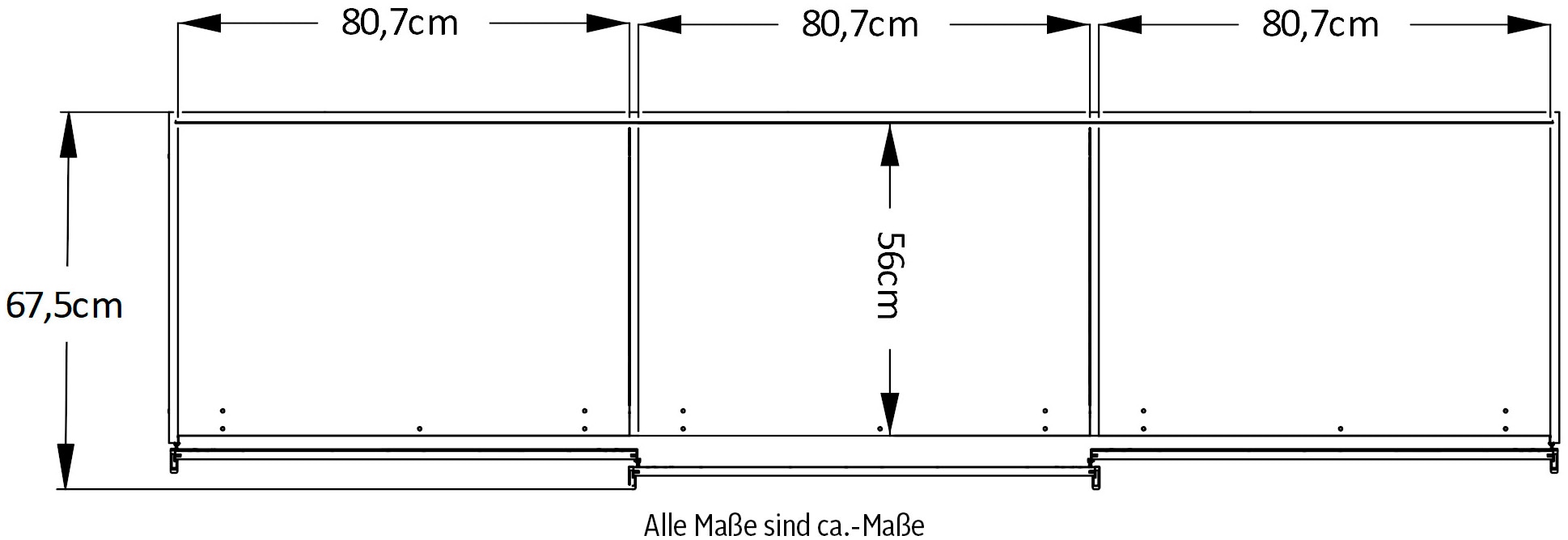 STAUD Schwebetürenschrank »Sinfonie Plus«, Mit Spiegeltür und vier verschiedenen Ausstattungsvarianten