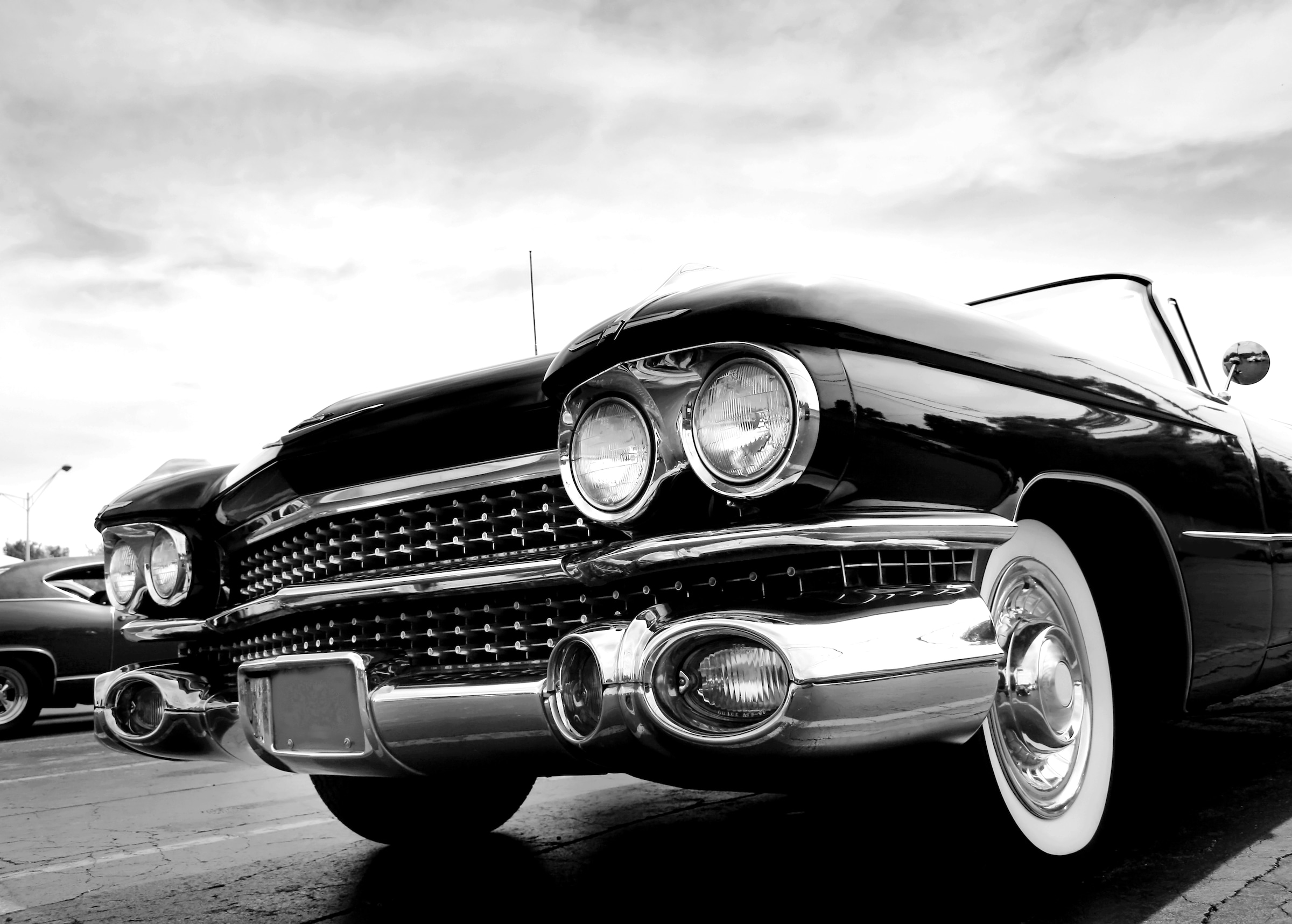 Papermoon Fototapete "Auto Schwarz & Weiß" günstig online kaufen