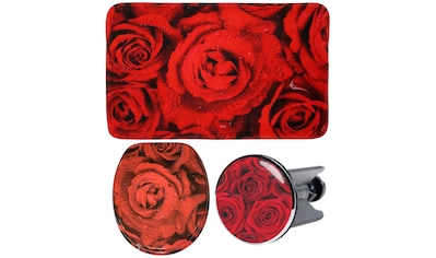 Badaccessoire-Set »Rosen«, (Komplett-Set, 3 tlg.)