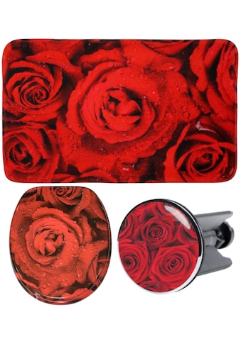 Badaccessoire-Set »Rosen«, (Komplett-Set, 3 tlg.)