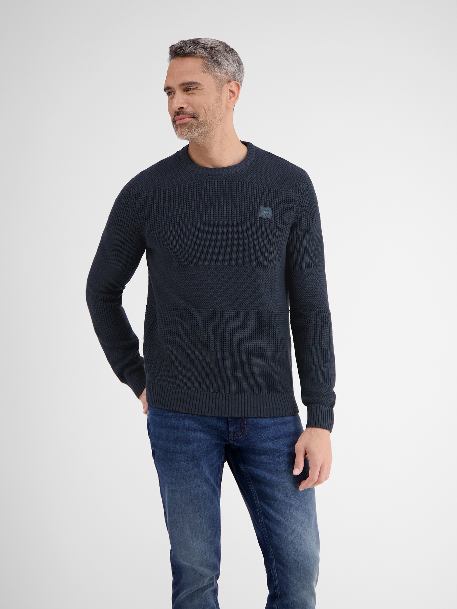 LERROS Strickpullover »LERROS Herren Pullover in Strukturstrickqualität«