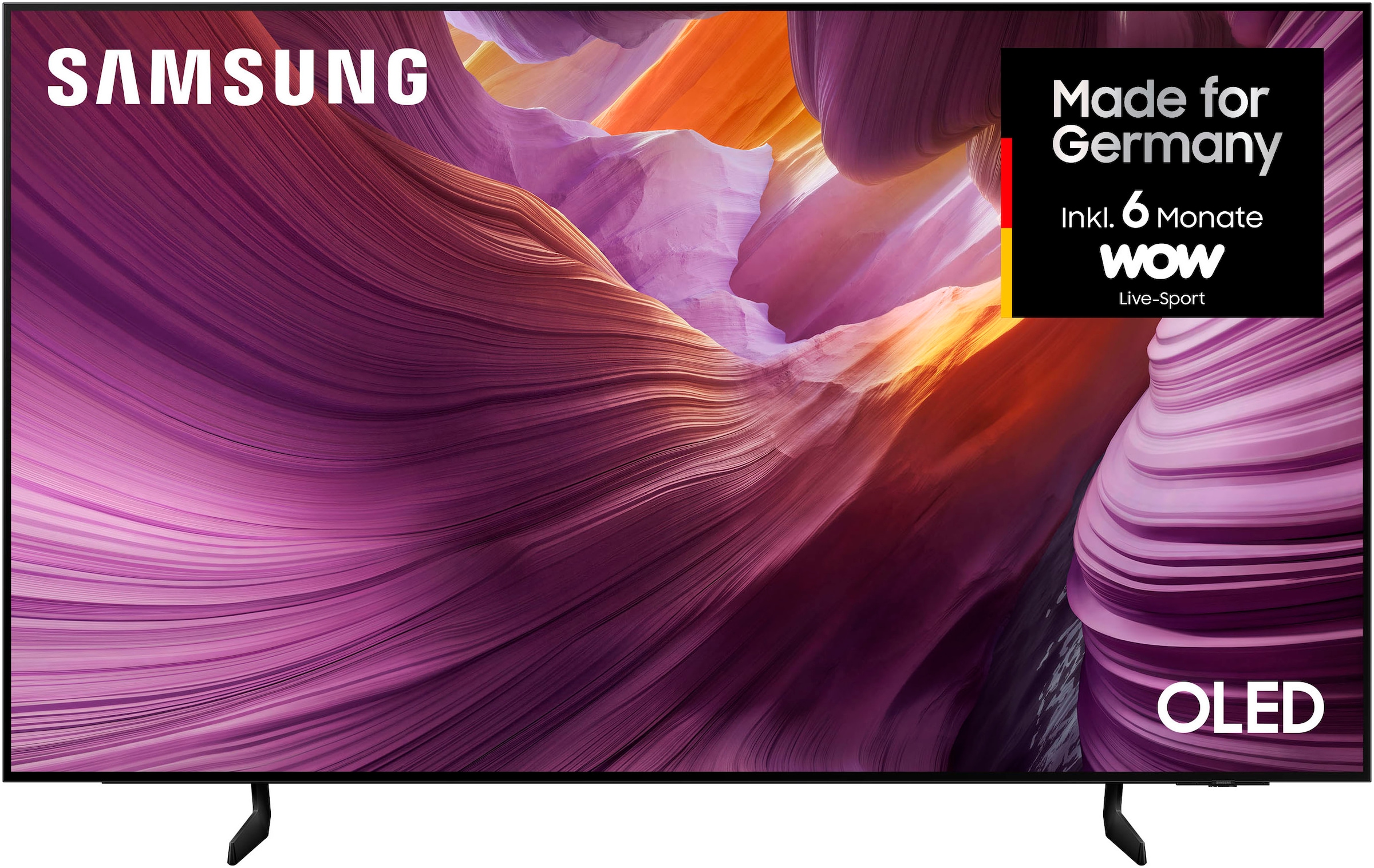 SAMSUNG OLED-Fernseher "GQ83S85FAE OLED-Fernseher", 83 ′′, schwarz, Fernseher, HDR, Dolby Atmos & AI Sound, Pantone Farben, Gaming Hub, bis zu 120Hz