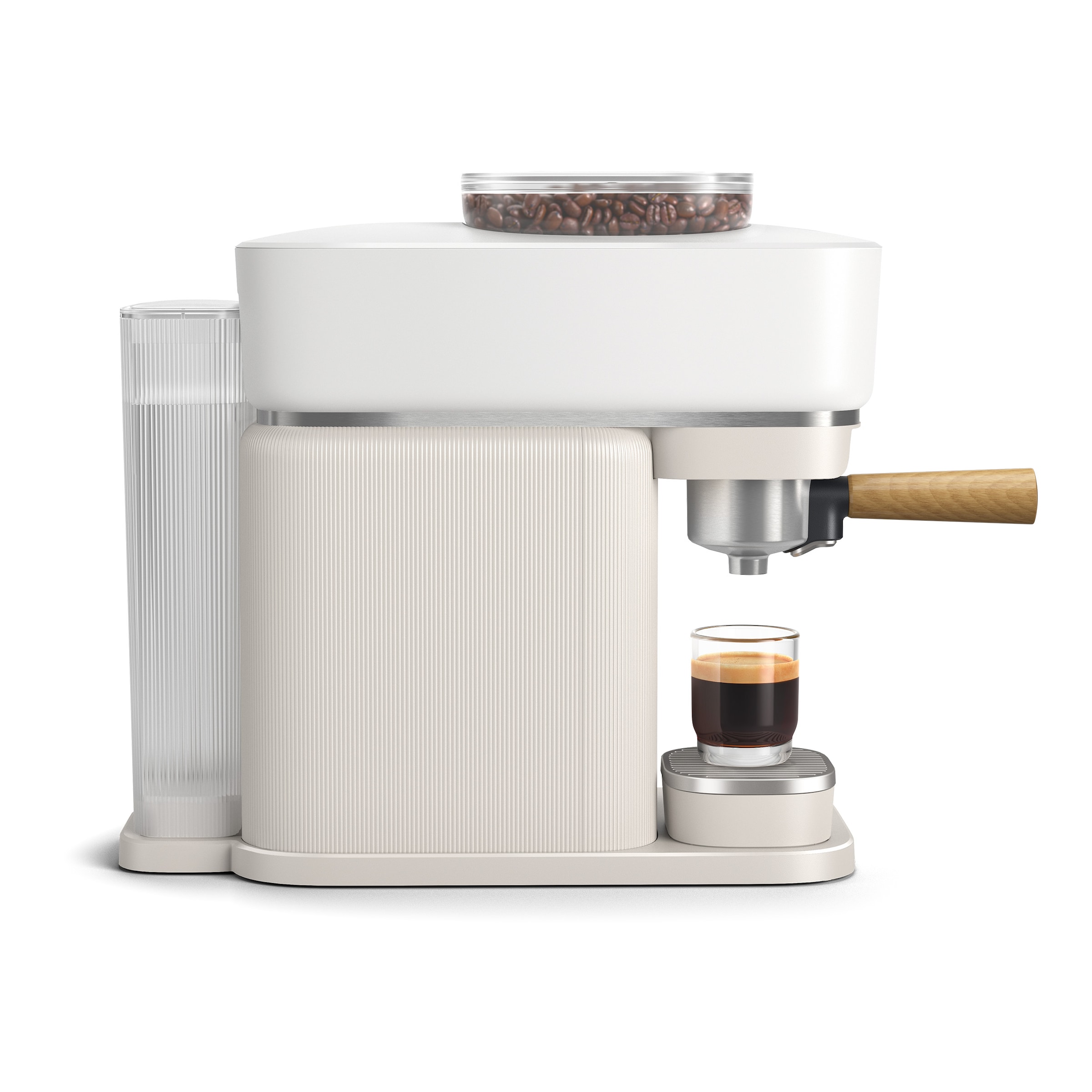 PHILIPS baristina Espressomaschine »BAR302/20 mit Mahlwerk für ganze Bohnen«, 16 bar Pumpendruck, Naturweiß/Eschenholz