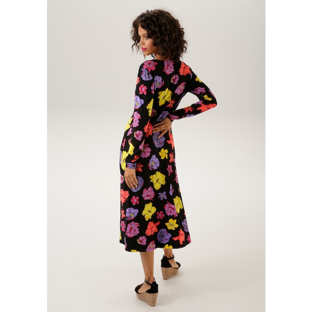 Aniston CASUAL Jerseykleid, mit farbenfrohen Blüten bedruckt - NEUE  KOLLEKTION für bestellen | BAUR