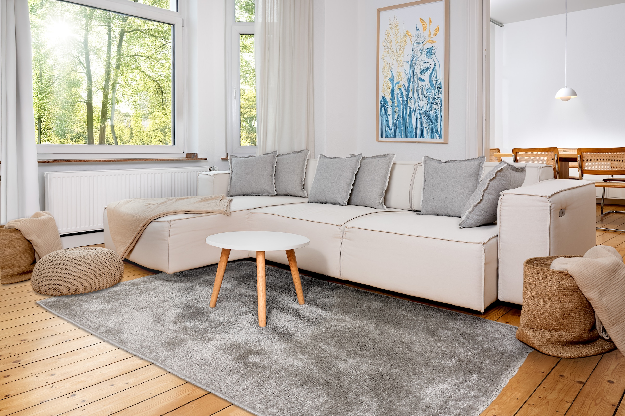 ASTRA Teppich »Stevie 250«, rechteckig, 9 mm Höhe, weicher Kurzflor, gewebt, Wohnzimmer, Schlafzimmer