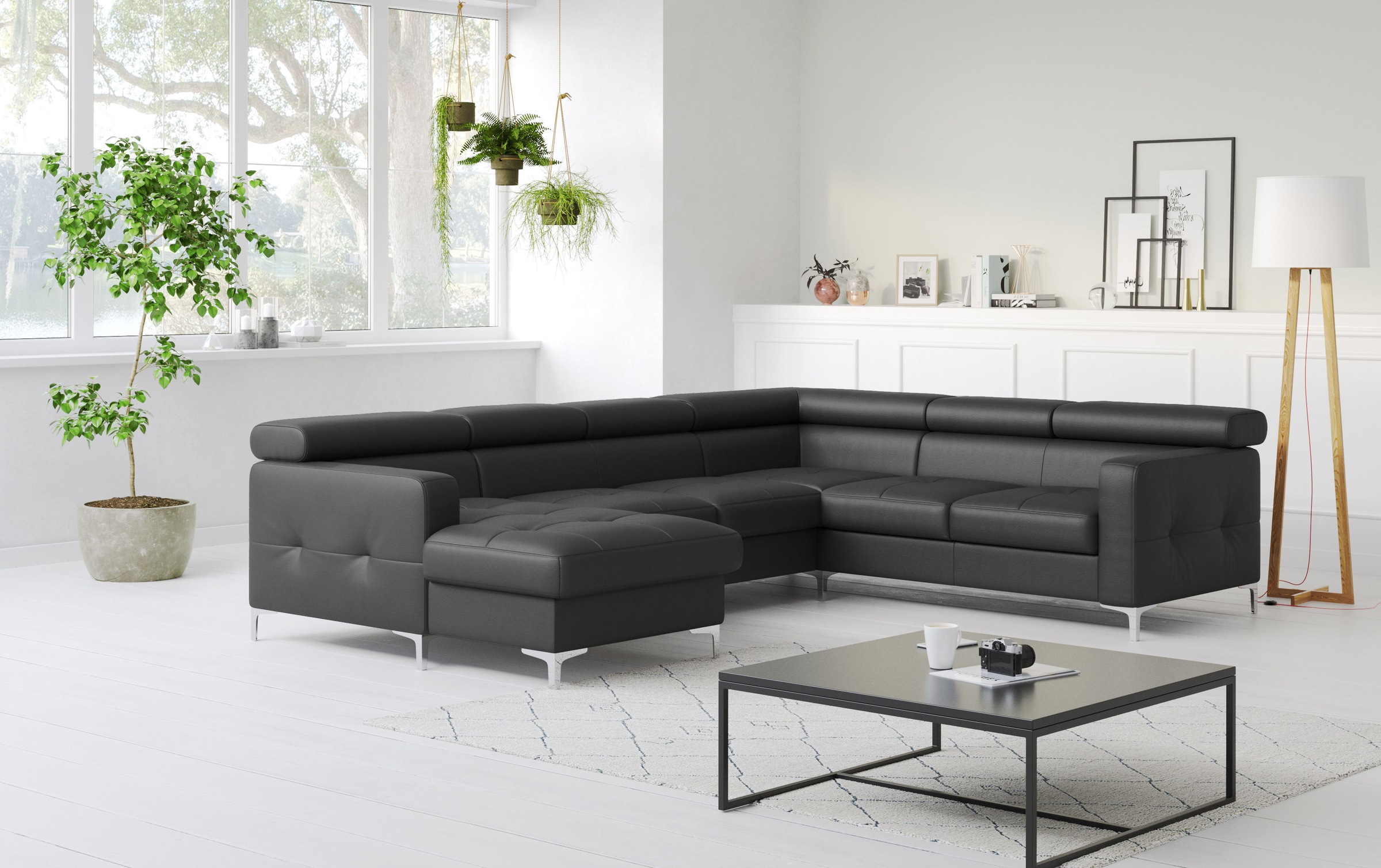 COTTA Wohnlandschaft "Sammy U-Form", mit Kopfteilverstellung, optional mit günstig online kaufen