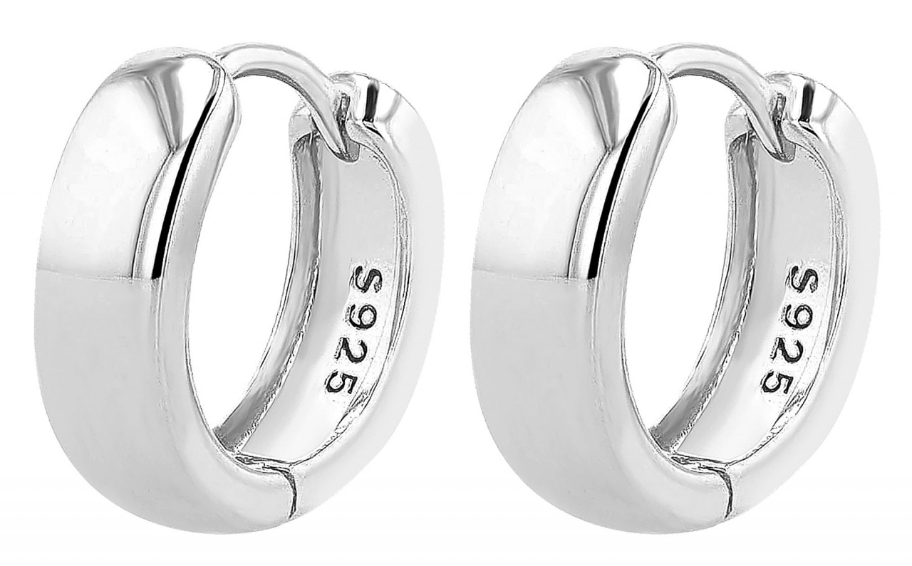 Adelia´s Paar Creolen »Damen Creolen aus poliertem 925 Sterling Silber Ø 9 mm«