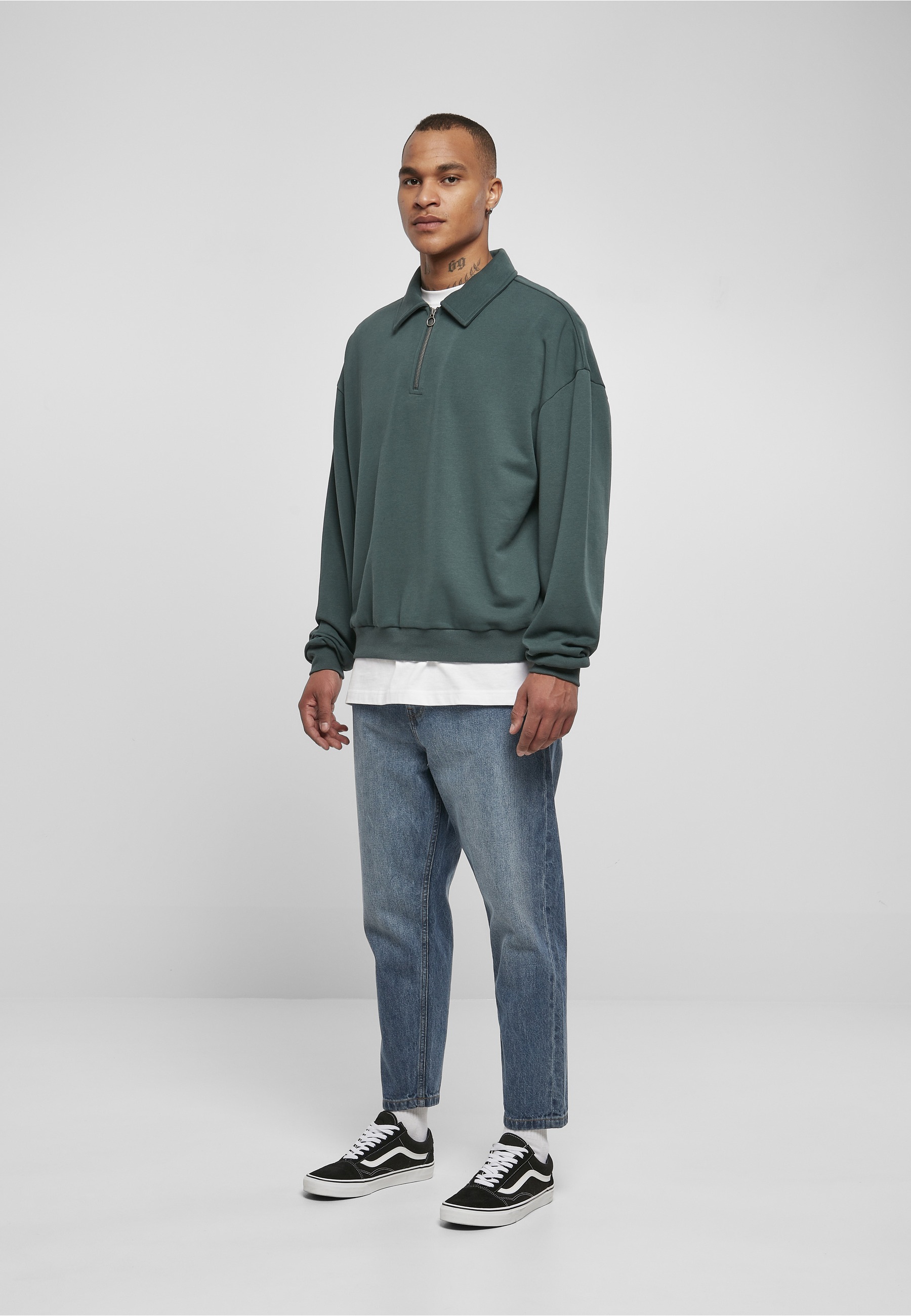 URBAN CLASSICS Sweater »Urban Classics Herren Shirt Collar Crew«, 1
