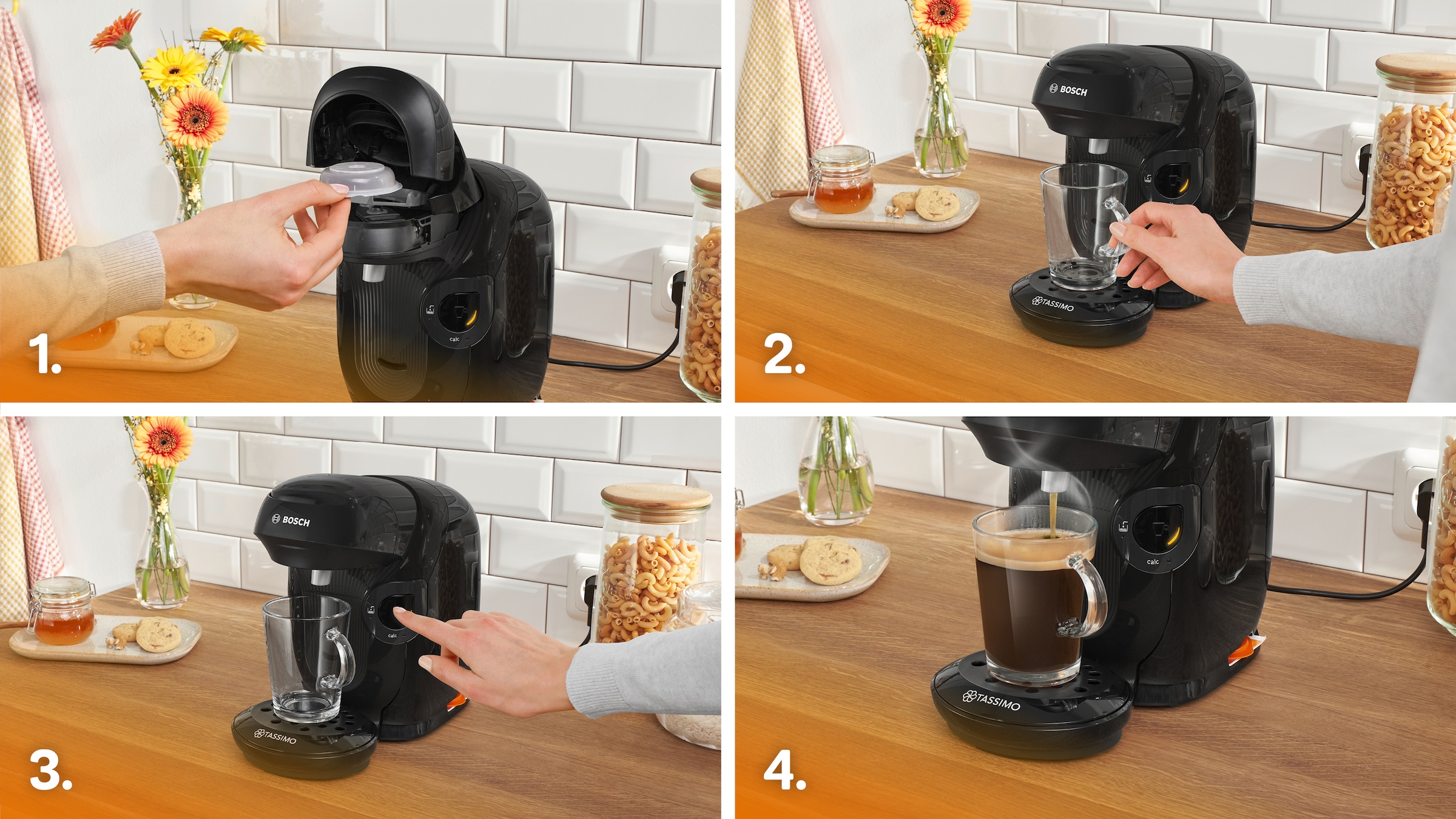 TASSIMO Kapselmaschine »style friendly TAS112E, über 70 Getränke, platzsparend«, nachhaltig, geeignet für alle Tassen, Wassertank 0,7 L, schwarz