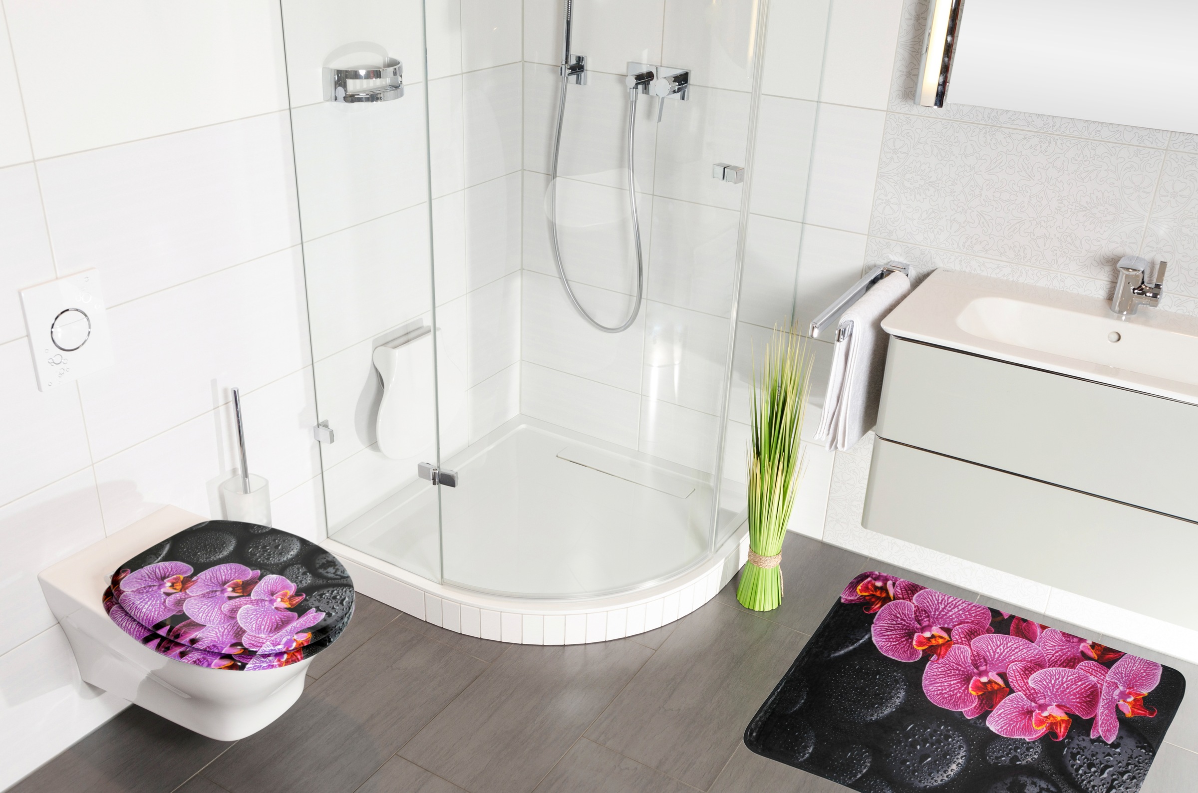 Sanilo Badaccessoire-Set "Madeira" bestehend aus WC-Sitz, Badteppich und Wa günstig online kaufen