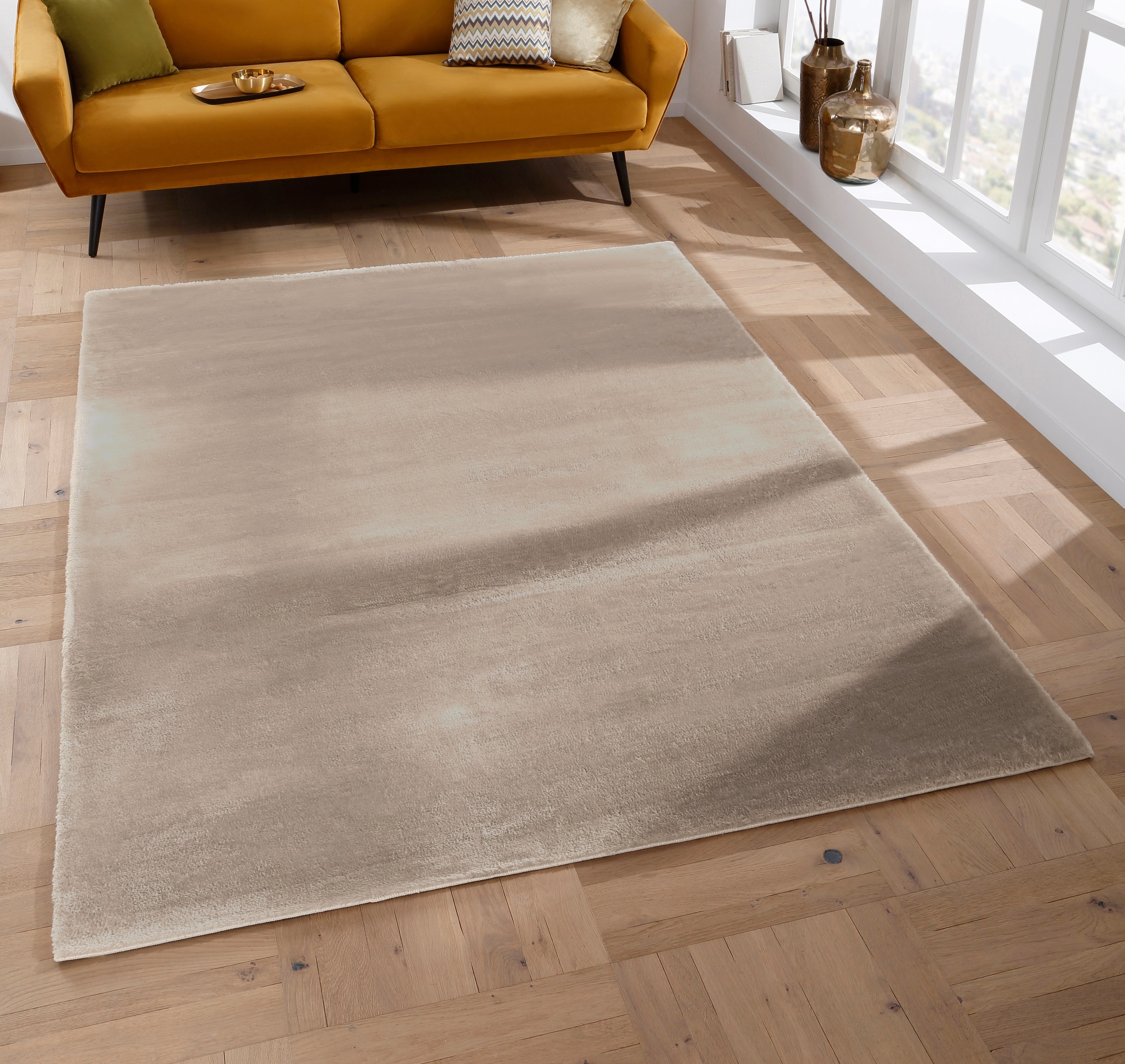 Hochflor-Teppich weiche Wohnzimmer, changierend, Schlafzimmer, Fell-Optik«, Leonique Kinderzimmer »Cashmere, | BAUR rechteckig, Teppiche,