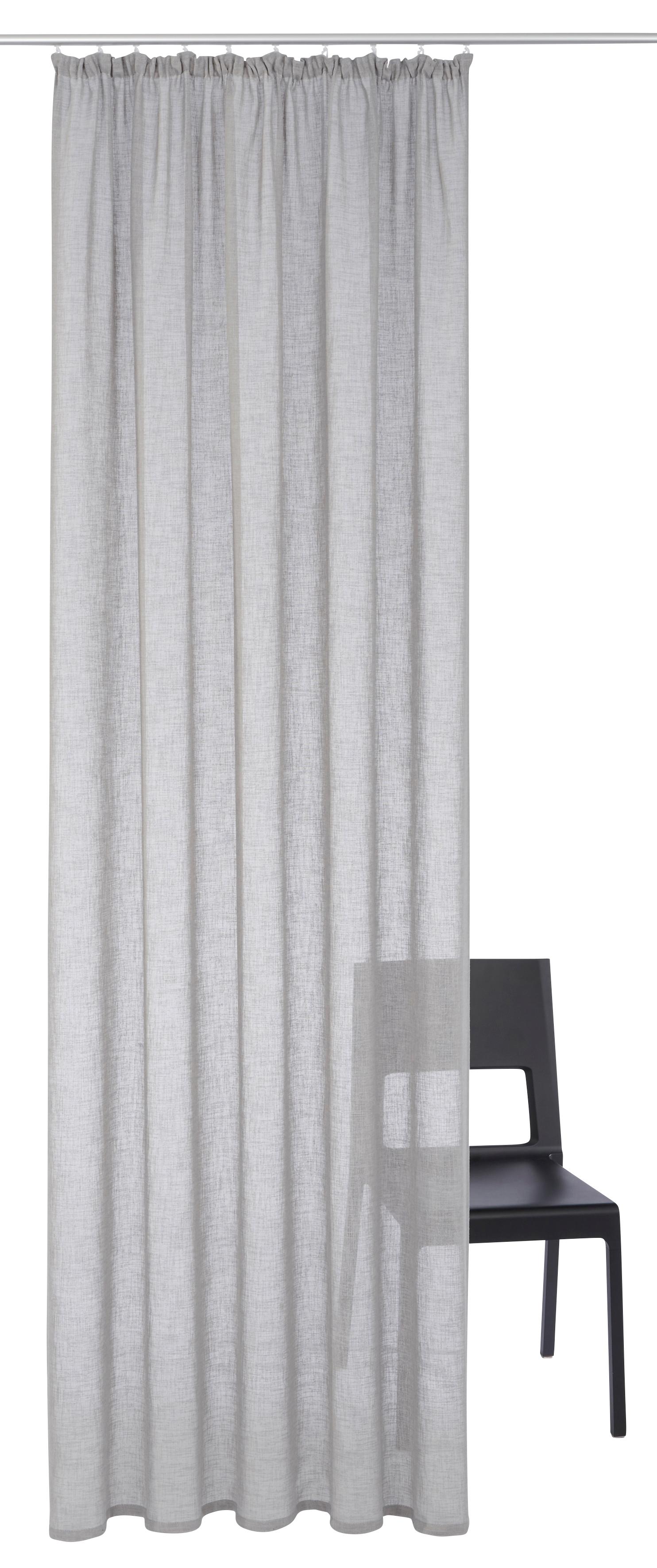 my home Gardine "Fiete" Kräuselband 1 Stk. tlg. Leinen Optik, Sichtschutz, günstig online kaufen