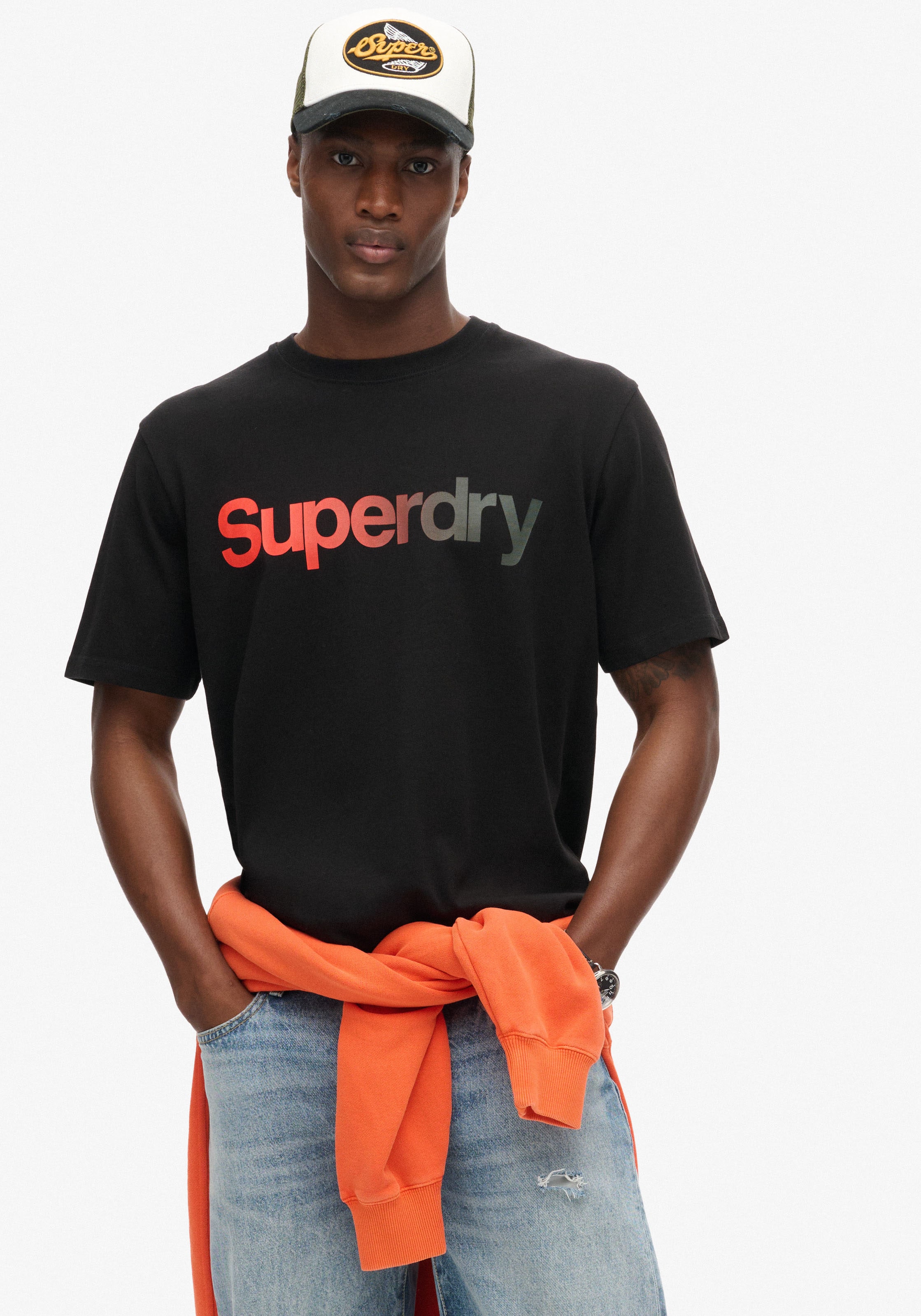 Superdry Rundhalsshirt "CORE LOGO FADE LOOSE TEE"