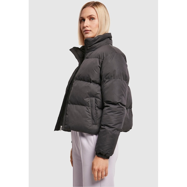 URBAN CLASSICS Winterjacke »Damen Ladies Short Peached Puffer Jacket«, (1 St.),  ohne Kapuze online kaufen | BAUR