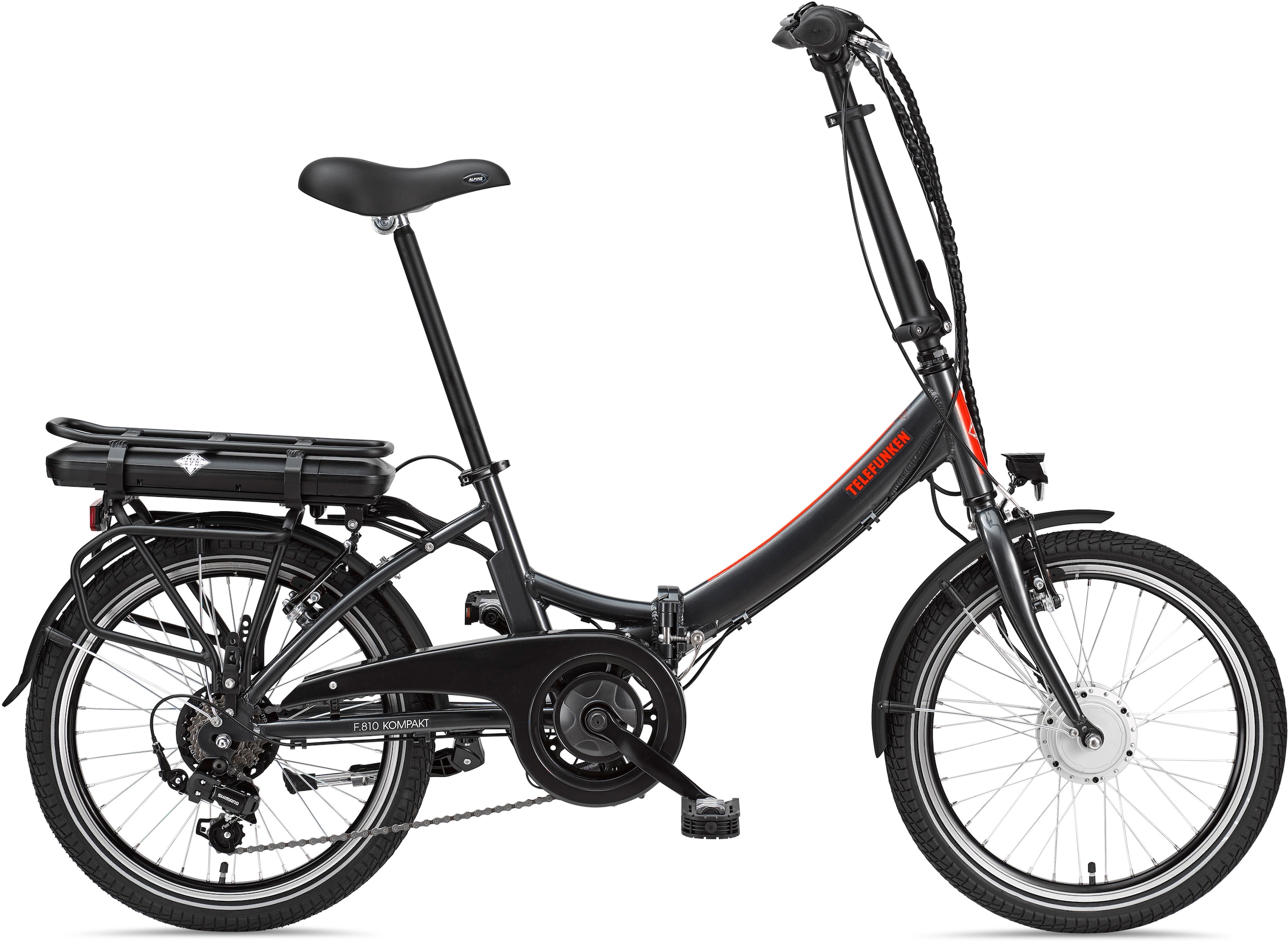 Telefunken E-Bike »Kompakt F810«, 7 Gang, Shimano, Shimano Tourney,  Frontmotor 250 W auf Rechnung bestellen | BAUR