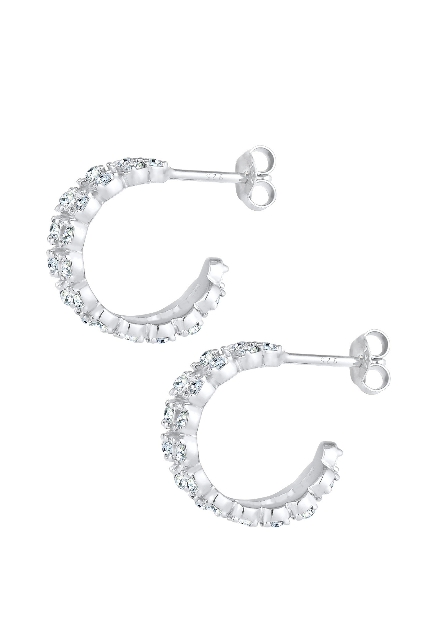 Elli Paar Ohrstecker »Creolen Stecker 925 Silber, mit Kristallen von Swarovski®«