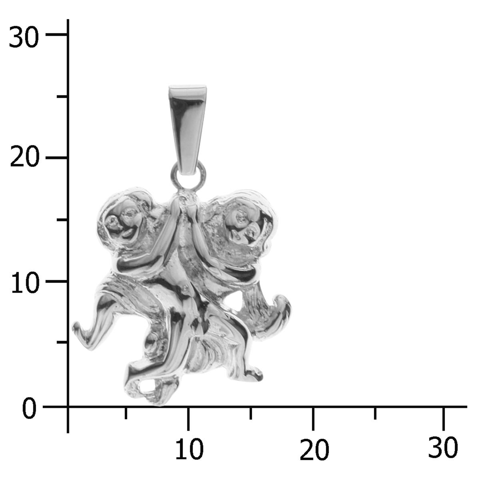 OSTSEE-SCHMUCK Kettenanhänger »- Tierkreiszeichen Zwillinge - Silber 925/000 -,«