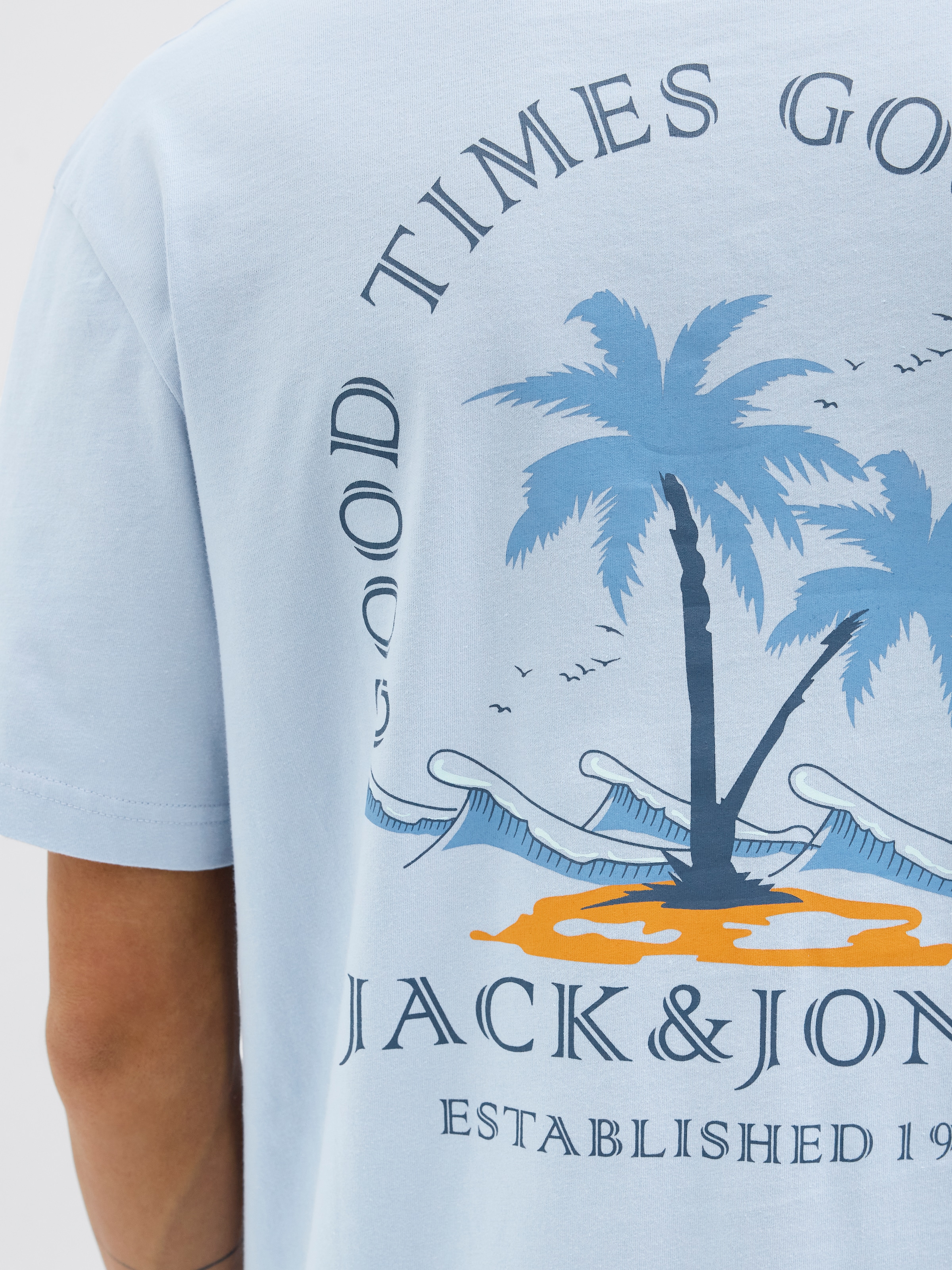 Jack & Jones Rundhalsshirt »JJSUMMER VIBES TEE SS CREW NECK LN«