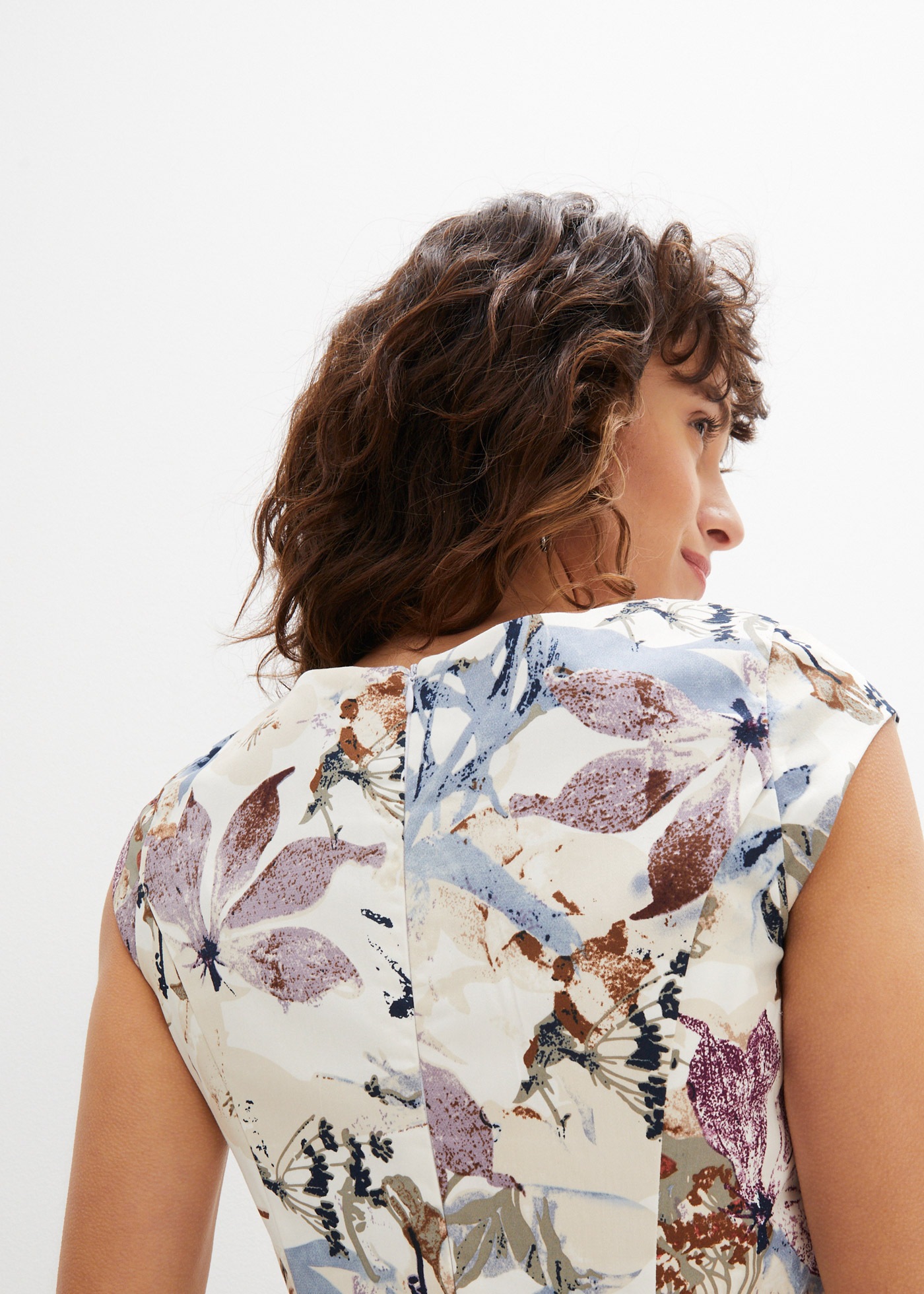 Thumbnail - bonprix Etuikleid "Etuikleid aus Baumwollsatin" für eleganten Anlass, aus Baumwollsatin, Polyester und Elasthan