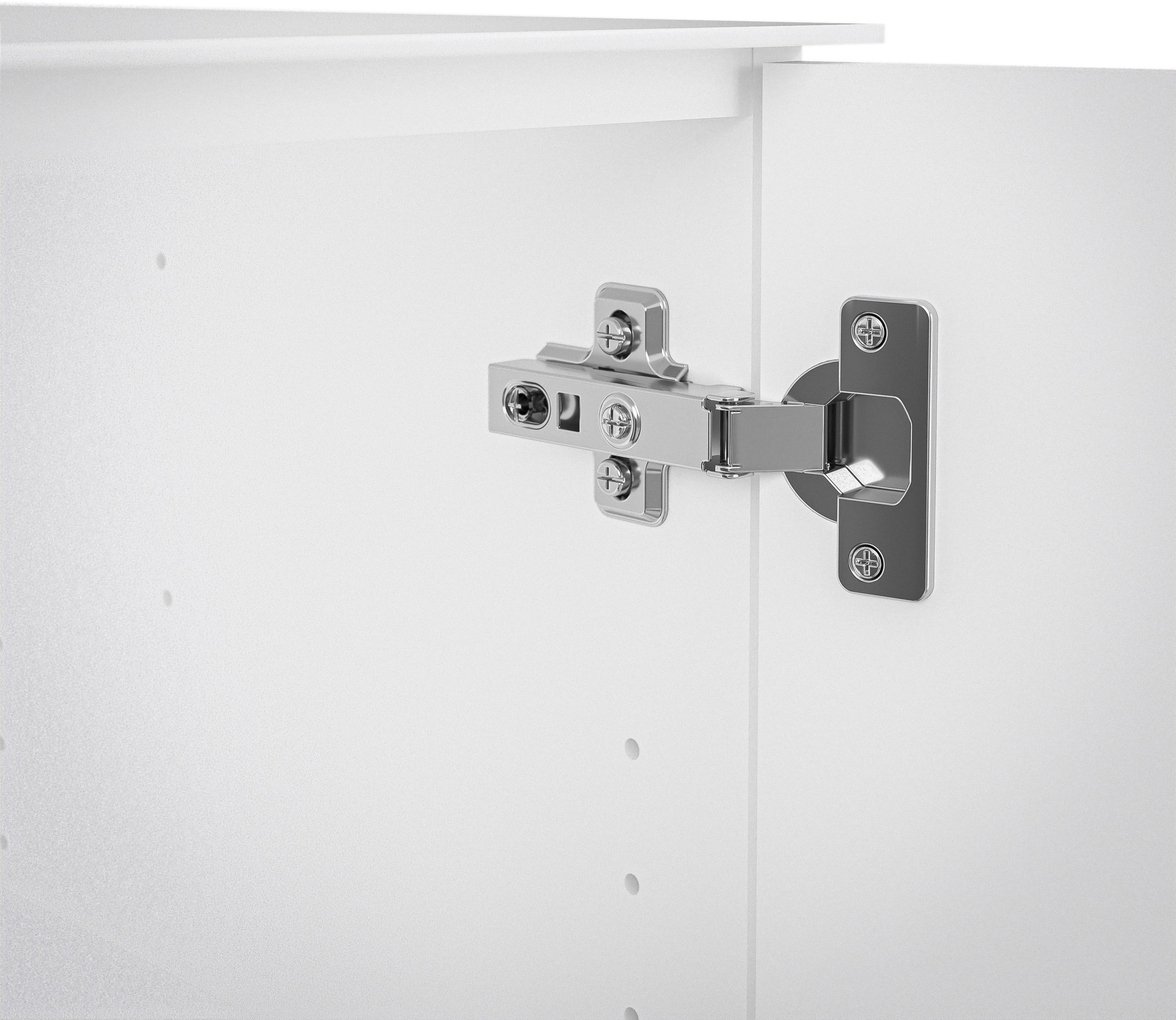 Manjana Möbel Kommode »Kommode mit Chrom oder Schwarz matten Metallgriffen«