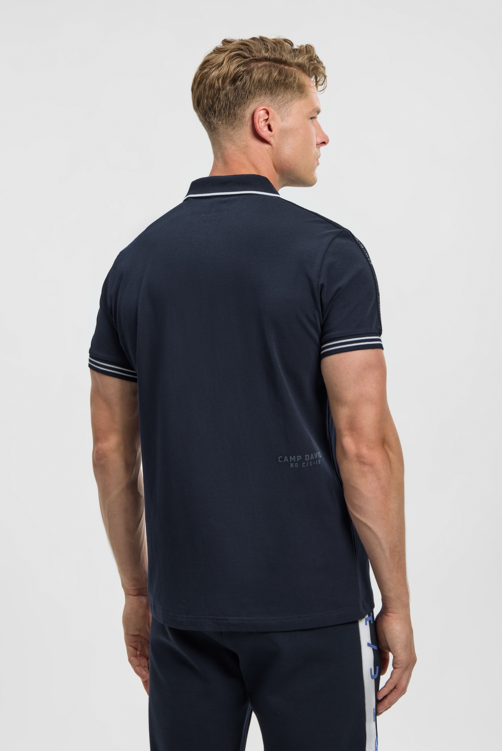 CAMP DAVID Poloshirt mit reflektierenden Details