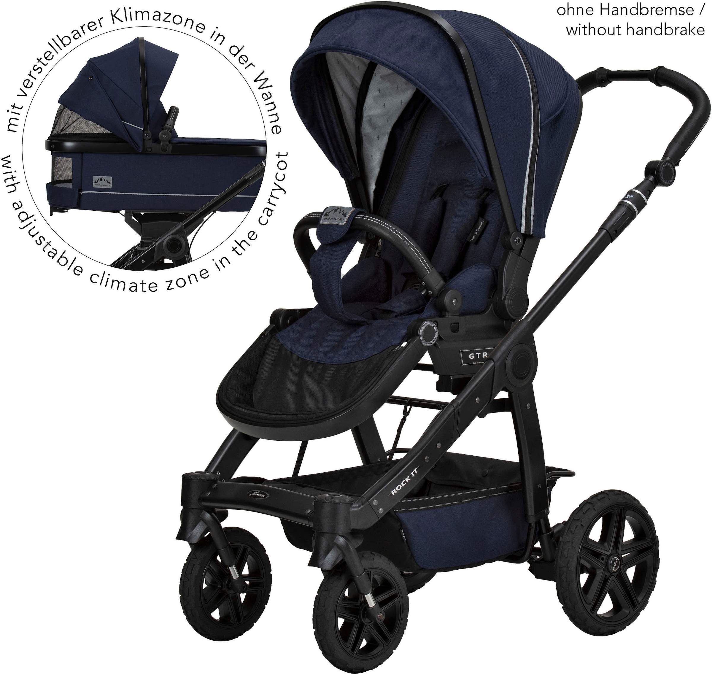 Hartan Kombi-Kinderwagen »Rock it Outdoor«, Lieferung ohne Adapter; Made in Germany