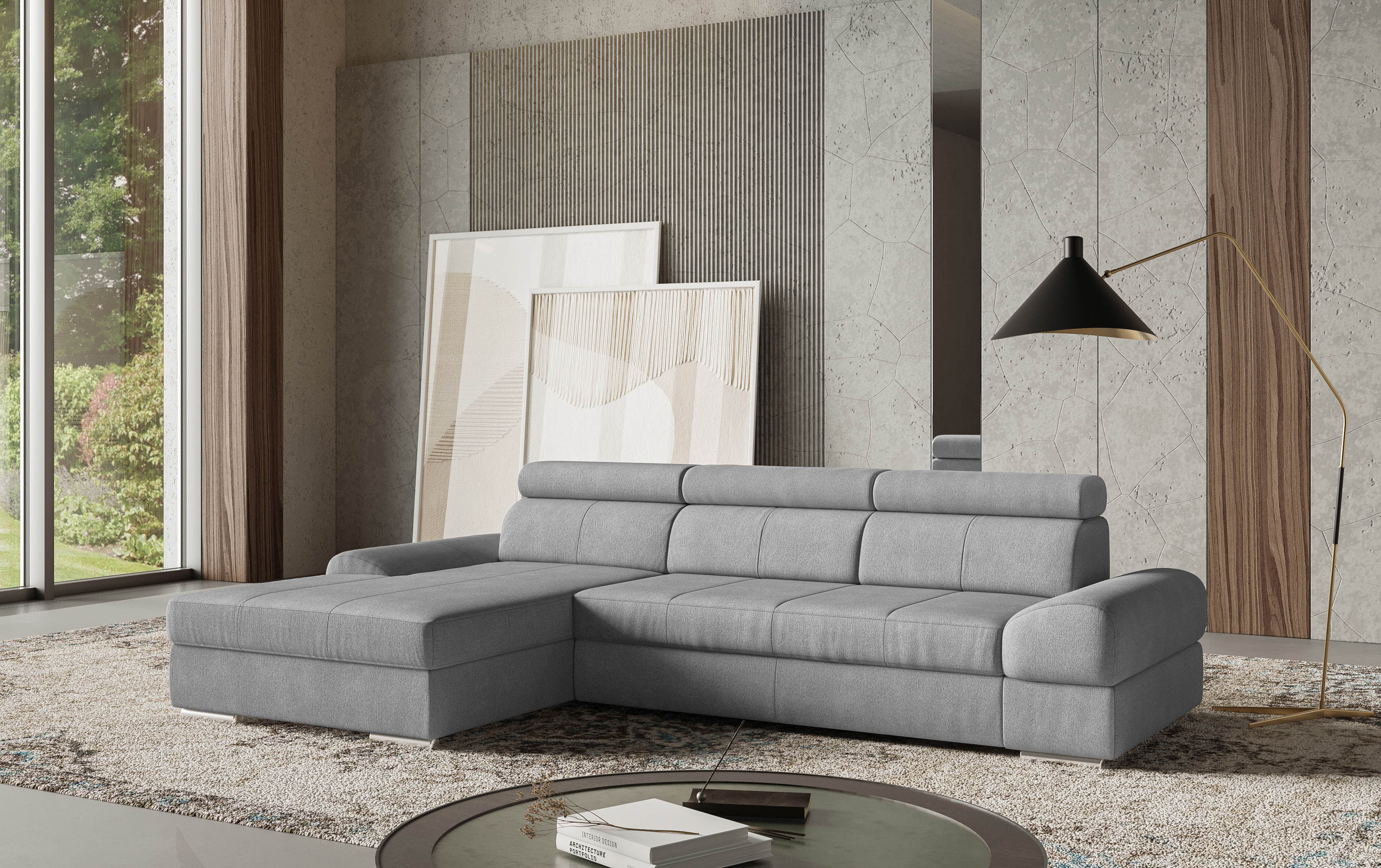 sit&more Ecksofa "Broadway L-Form" inklusive Kopfteilverstellung, wahlweise mit Schlaffunktion