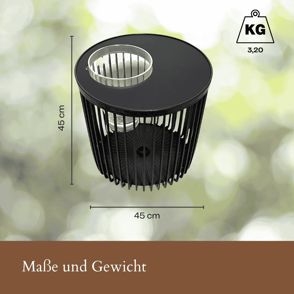 COOTAB Cooler Table Beistelltisch »4-in-1 Loungetisch mit Acryl-Weinkühler Copenhagen 45 cm schwarz« 1 Stk. tlg. Wetterfest, Pflegeleicht, Hitzebeständig, Stapelbar