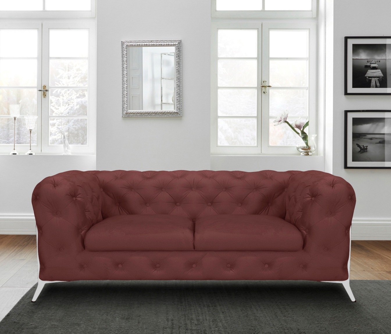 Home affaire Chesterfield-Sofa "Amaury" aufwändige Knopfheftung, moderne Ch günstig online kaufen