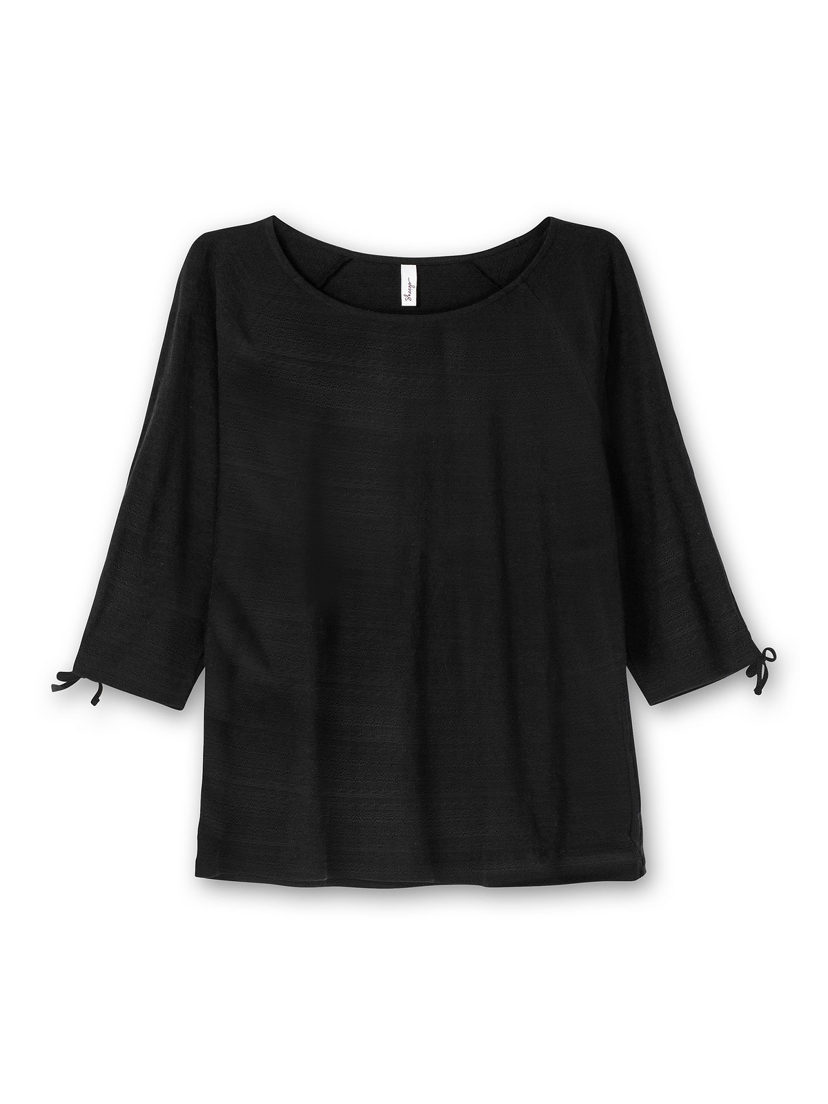 Sheego 3/4-Arm-Shirt »Große Größen«, mit raffbaren Raglanärmeln, leicht tailliert