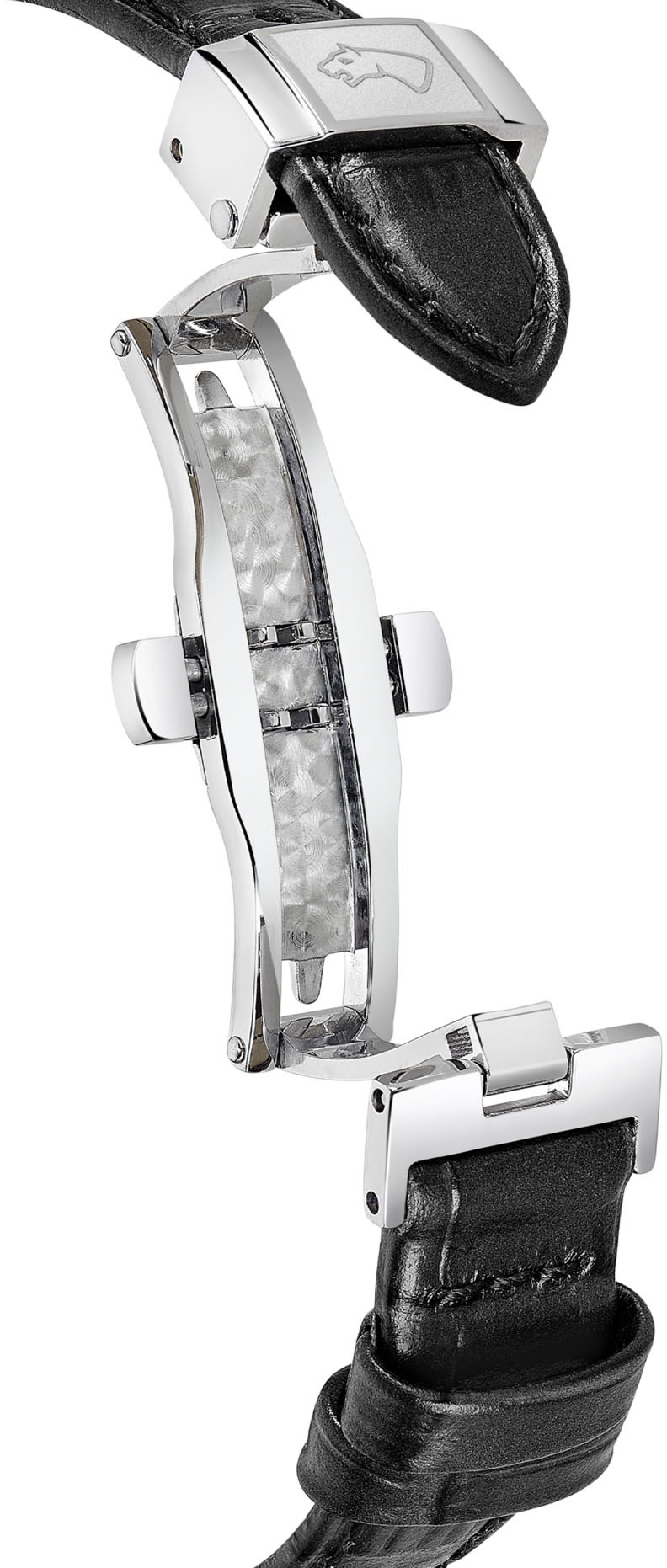 Jaguar Quarzuhr »Essentia« Armbanduhr, Damenuhr, Swiss Made, Lederarmband, Saphirglas,Datum