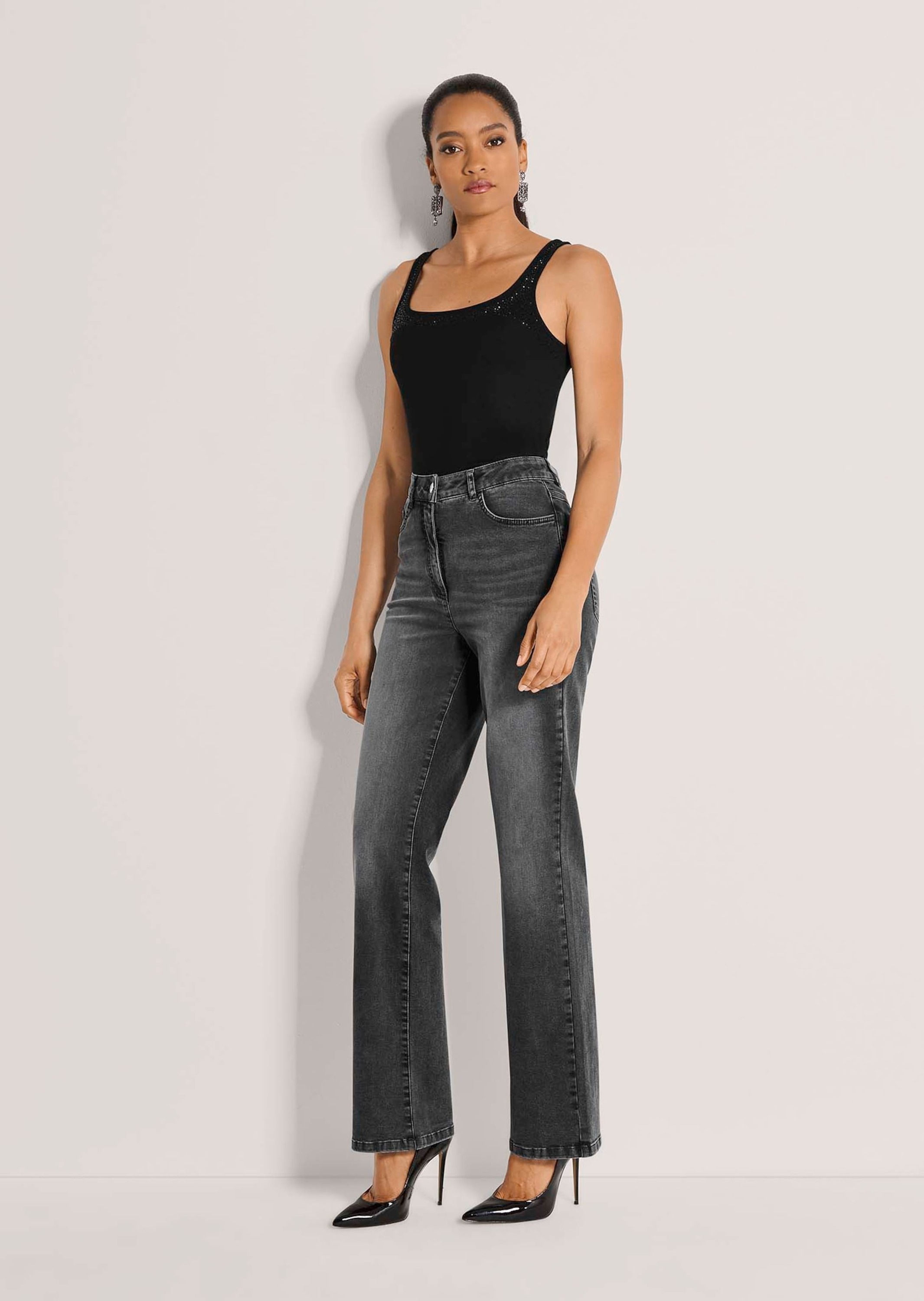 MADELEINE Regular-fit-Jeans »Hose Weite Jeans mit leichtem Bootcut«