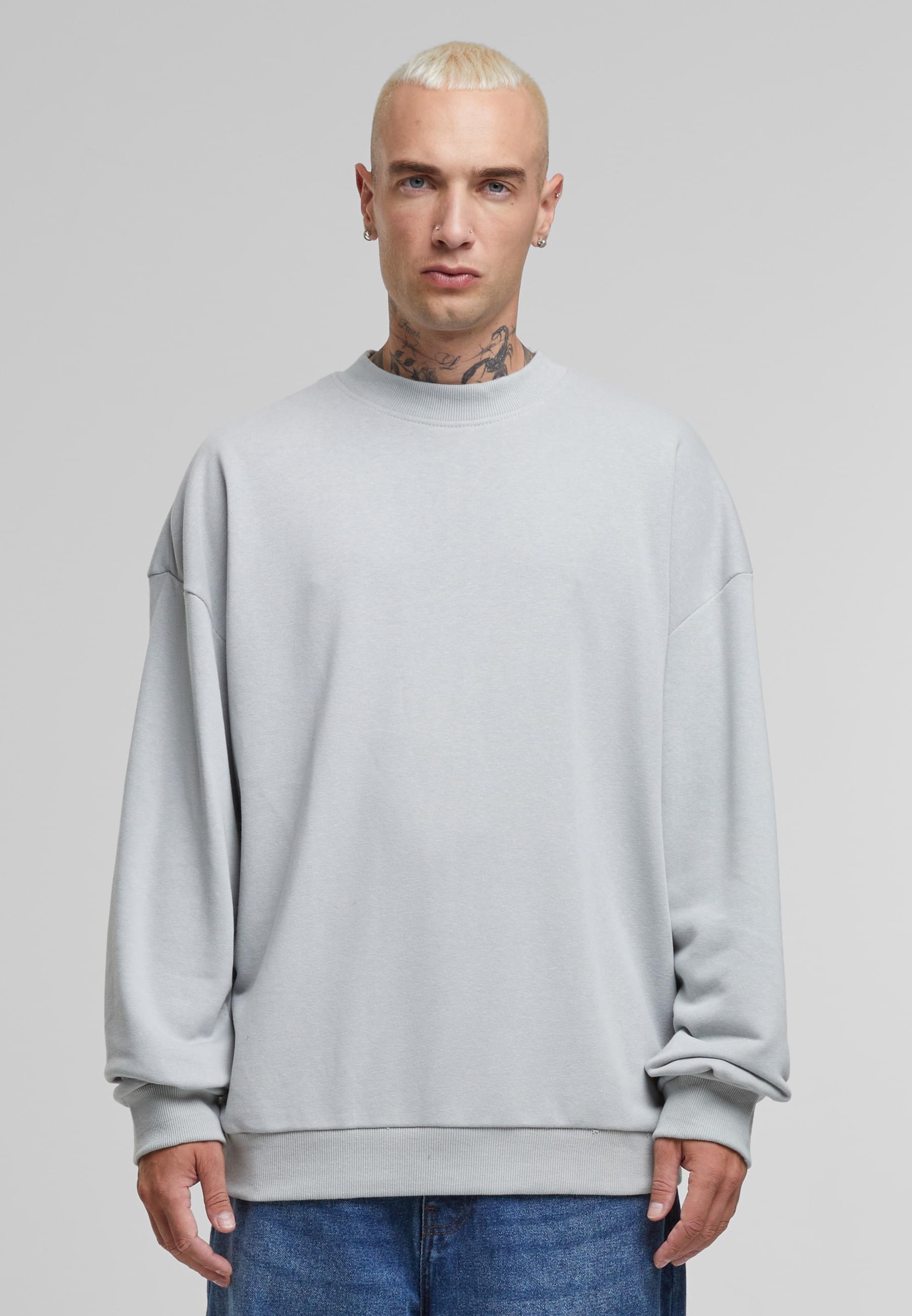 URBAN CLASSICS Rundhalspullover »Urban Classics Light Terry Crew«, (1 tlg.)
