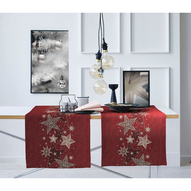 APELT Tischläufer »6303 CHRISTMAS GLAM, Weihnachtsdeko, Weihnachten«, (1  St.), Lurex-Jacquardgewebe bestellen | BAUR