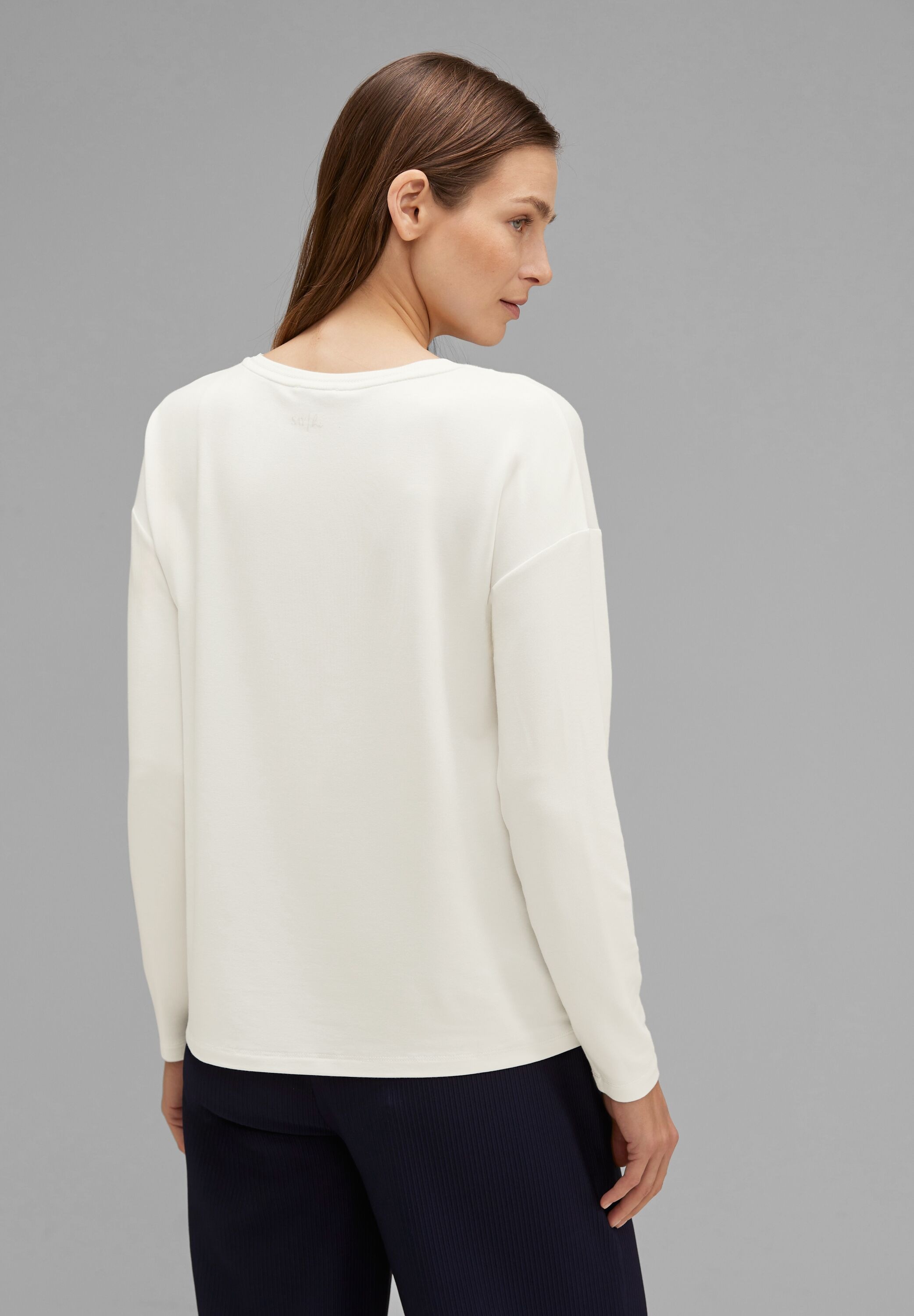 STREET ONE Langarmshirt, mit Rundhalsausschnitt
