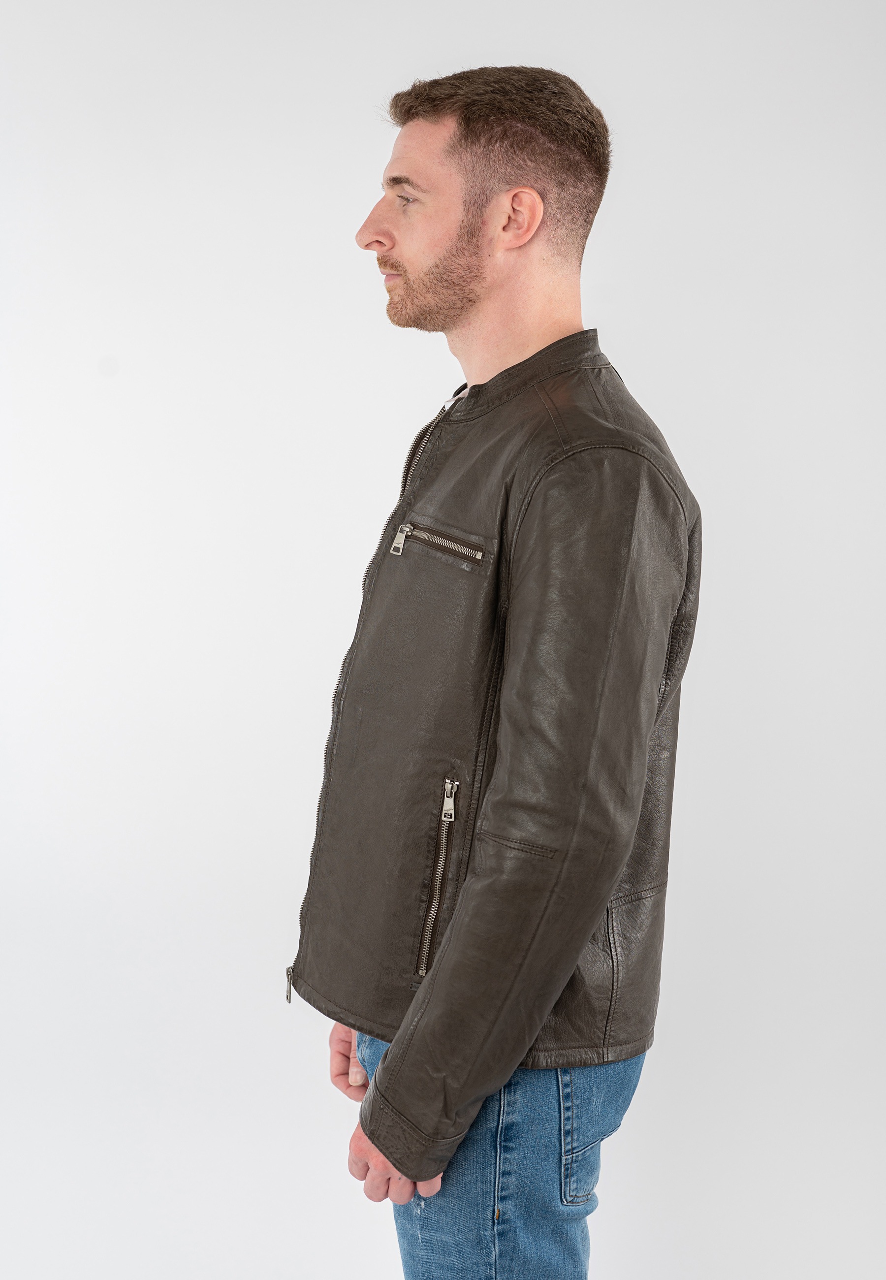 Thumbnail - Mauritius Lederjacke "MMBounto" mit Stehkragen