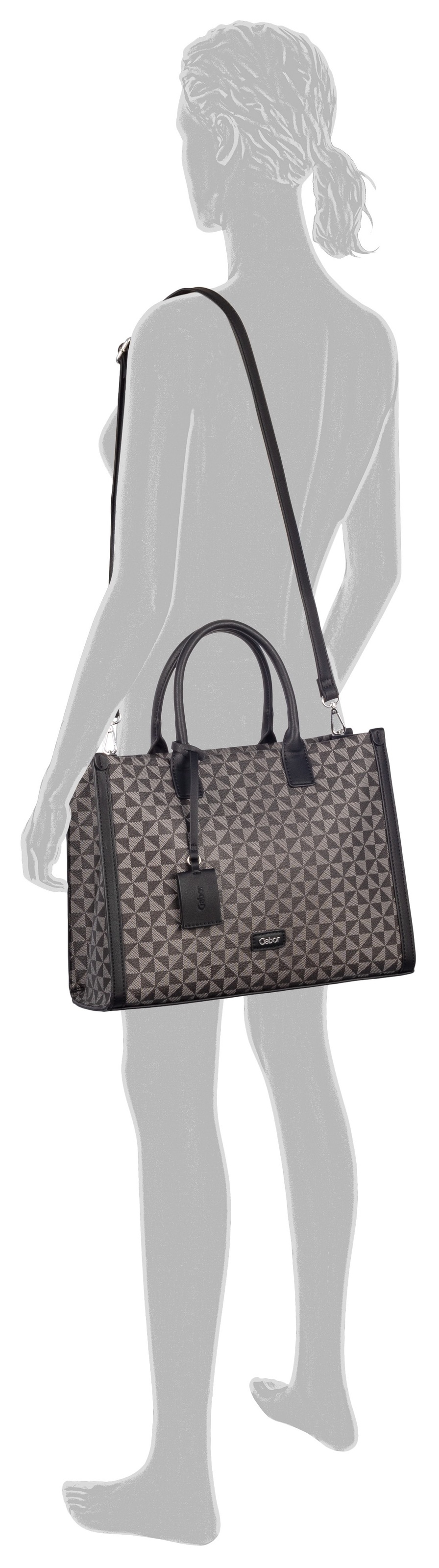 Gabor Shopper "Barina" mit besonderem grafischen All-Over-Druck und Glattle günstig online kaufen