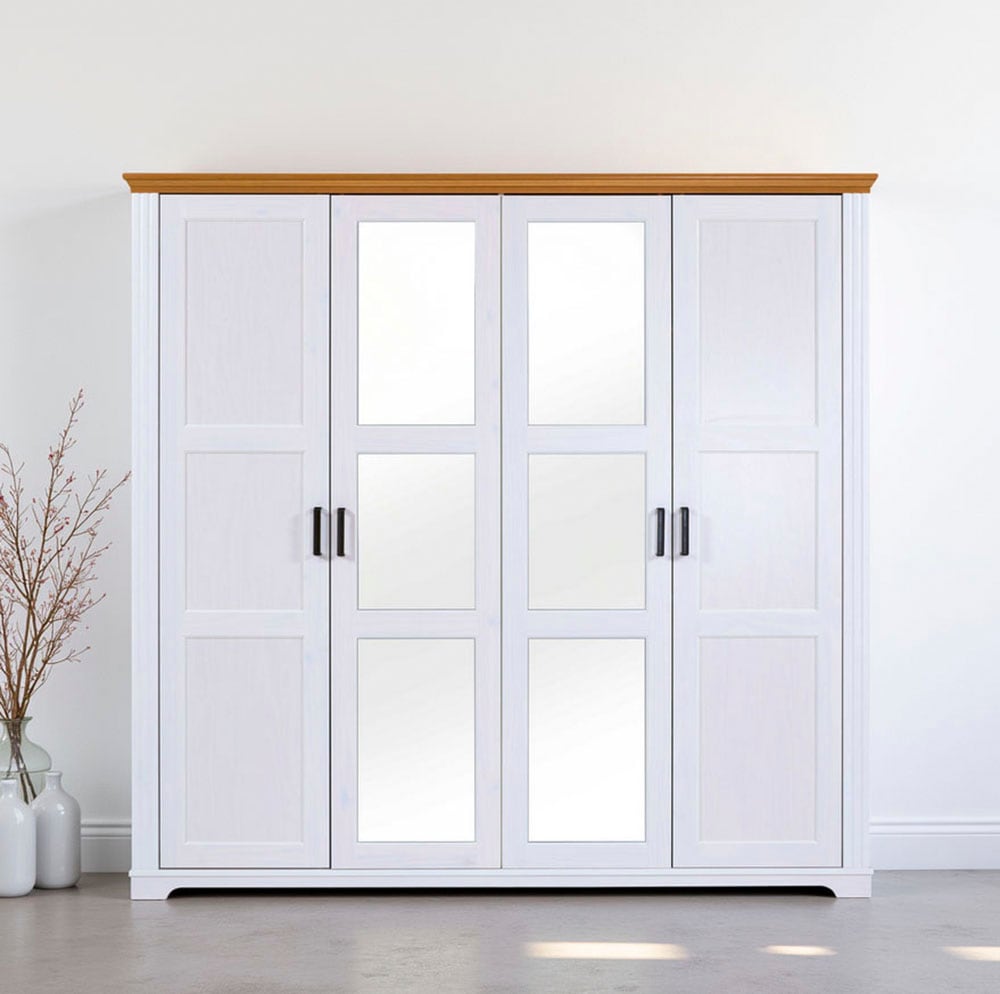 Inter Link Drehtürenschrank "Maluno" 1 Stk. tlg. Kiefer Massiv, Soft-Close, günstig online kaufen