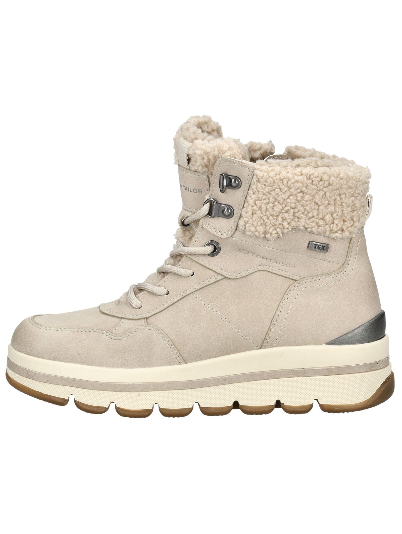 TOM TAILOR Schnürstiefelette "Tom Tailor Stiefelette Lederimitat/Textil" günstig online kaufen