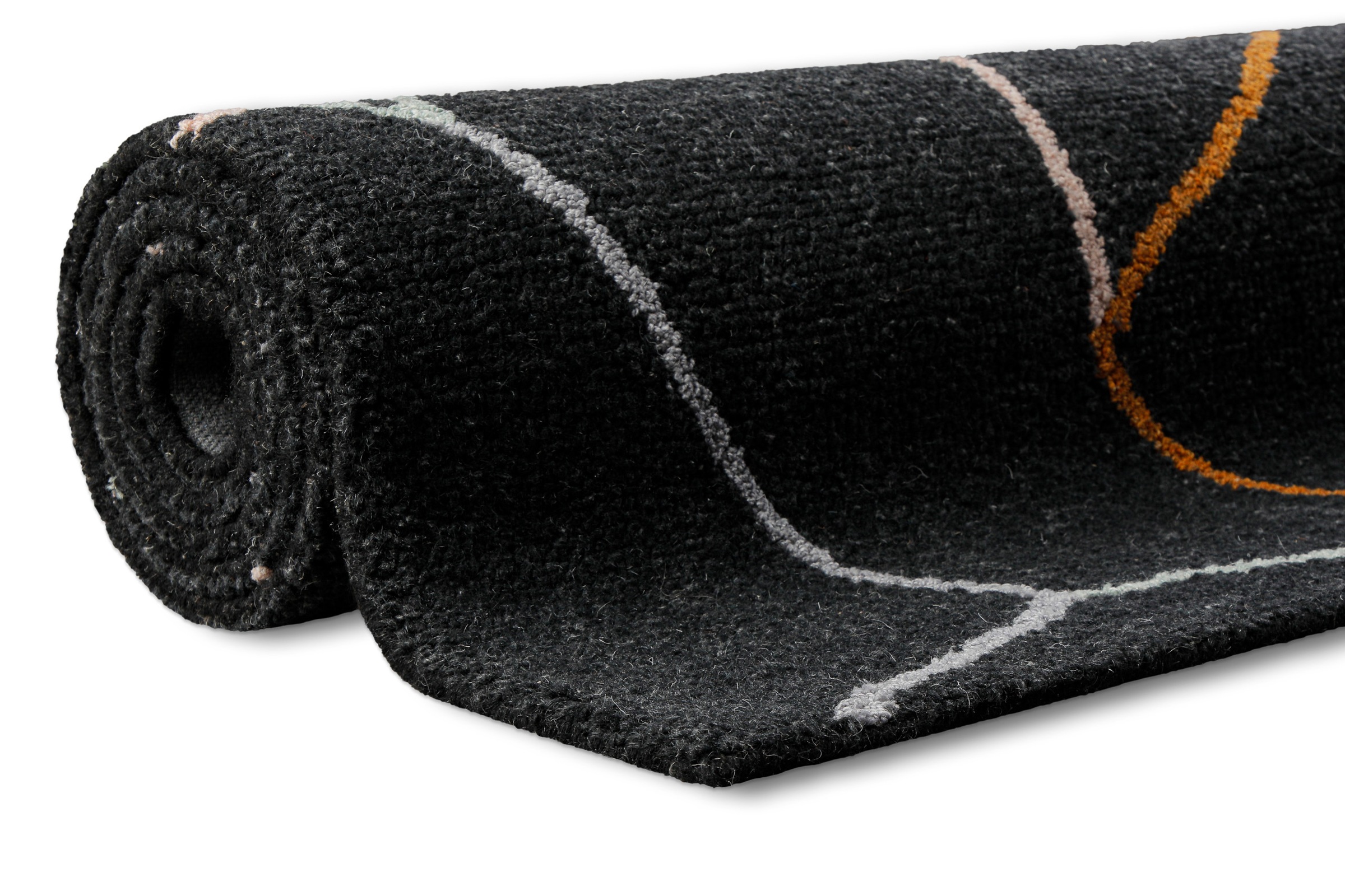 Wecon home Teppich »Nox«, rechteckig, 6 mm Höhe, Wollteppich, abstrakt, hochwertig, handgetuftet, robust, modern