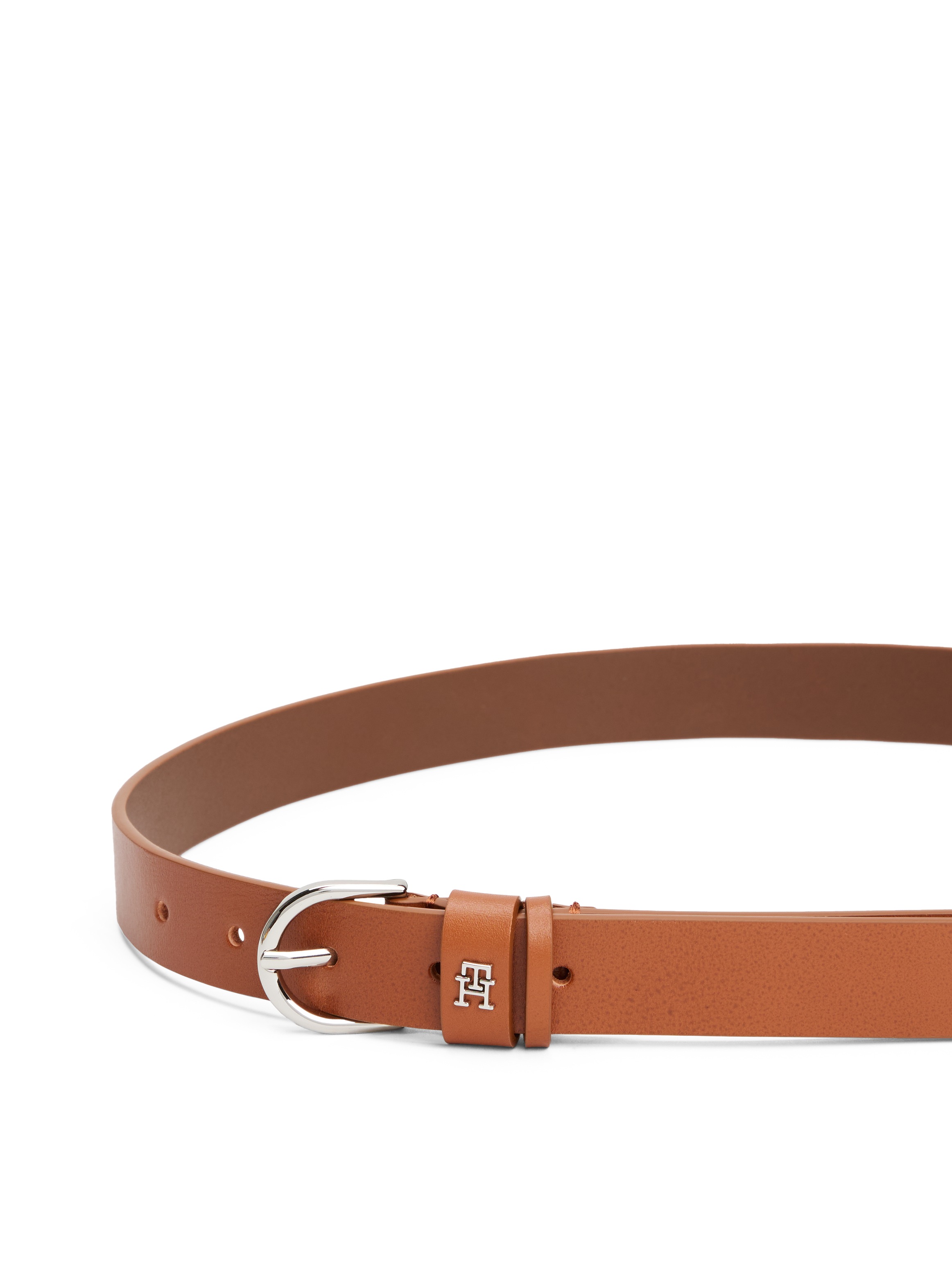 Thumbnail - Tommy Hilfiger Ledergürtel "ESSENTIAL EFFORTLESS 2.5 SILVER" Einfachdornschließe, Metallemblem