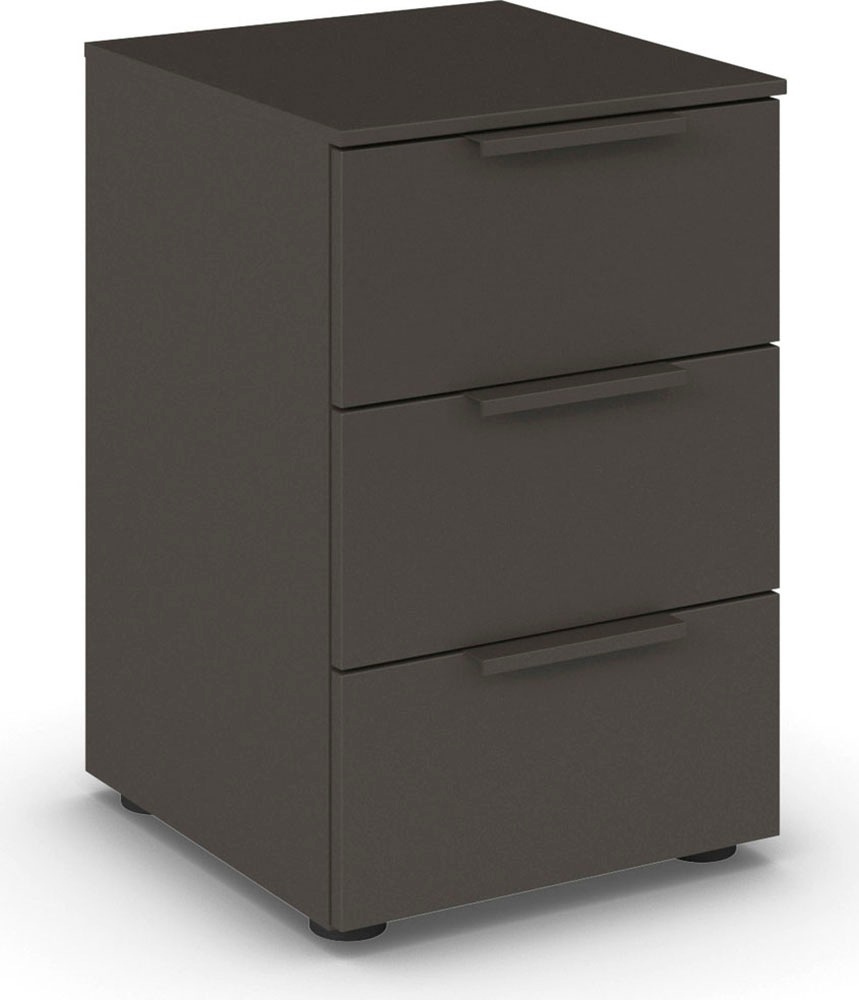 rauch "Nachttisch Nachtschrank Nachtkonsole FLIPP" Breite 40 cm, mit 3 Schubladen und Soft-Close-Funktion