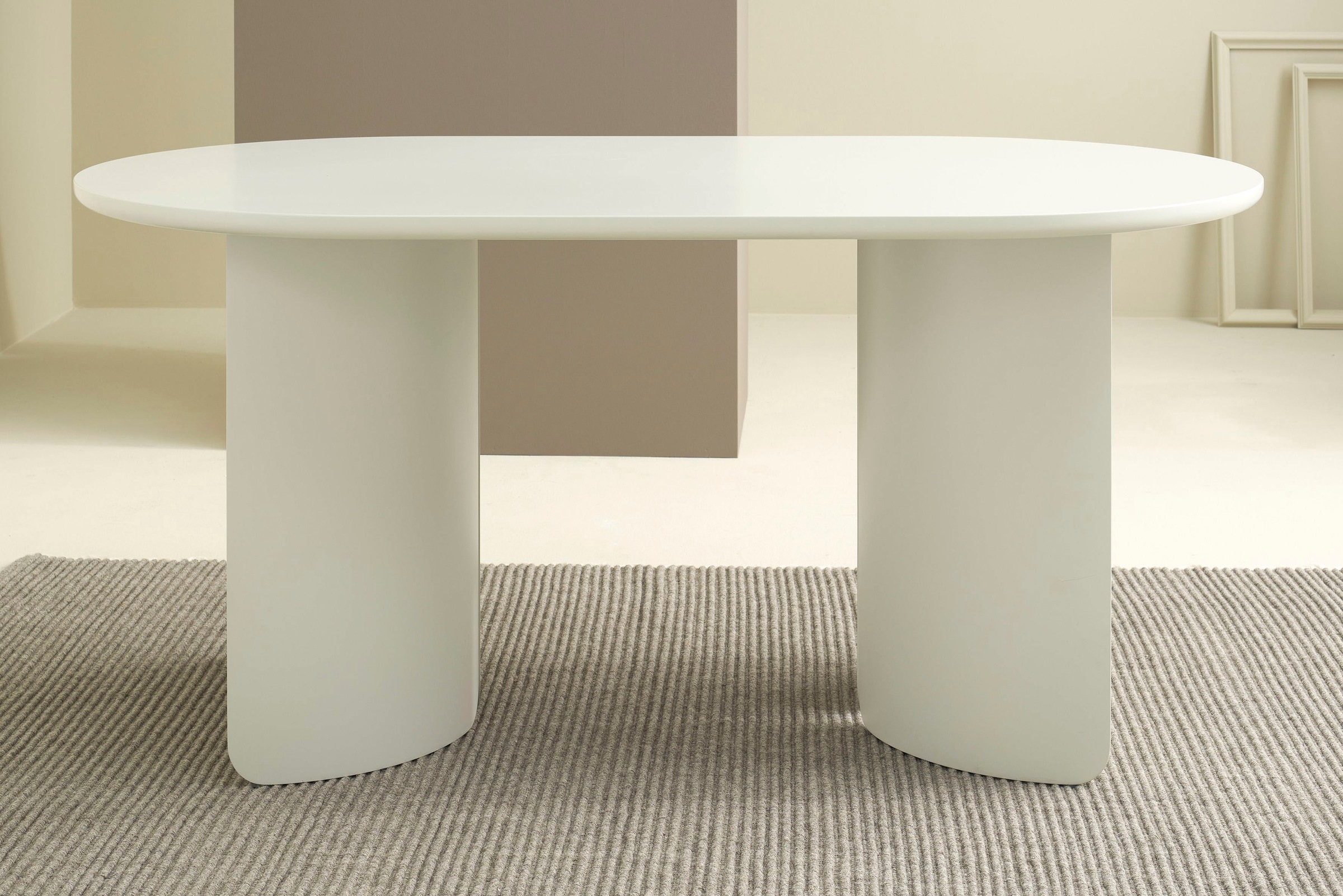 Esstisch "GRIMSTAD", seidengrau, seidengrau, seidengrau, B:160cm H:76cm T:90cm, SCHÖNER WOHNEN-KOLLEKTION, Tische, Esstisch, in 160 cm oder 200 cm, mit variabel montierbarem Untergestell